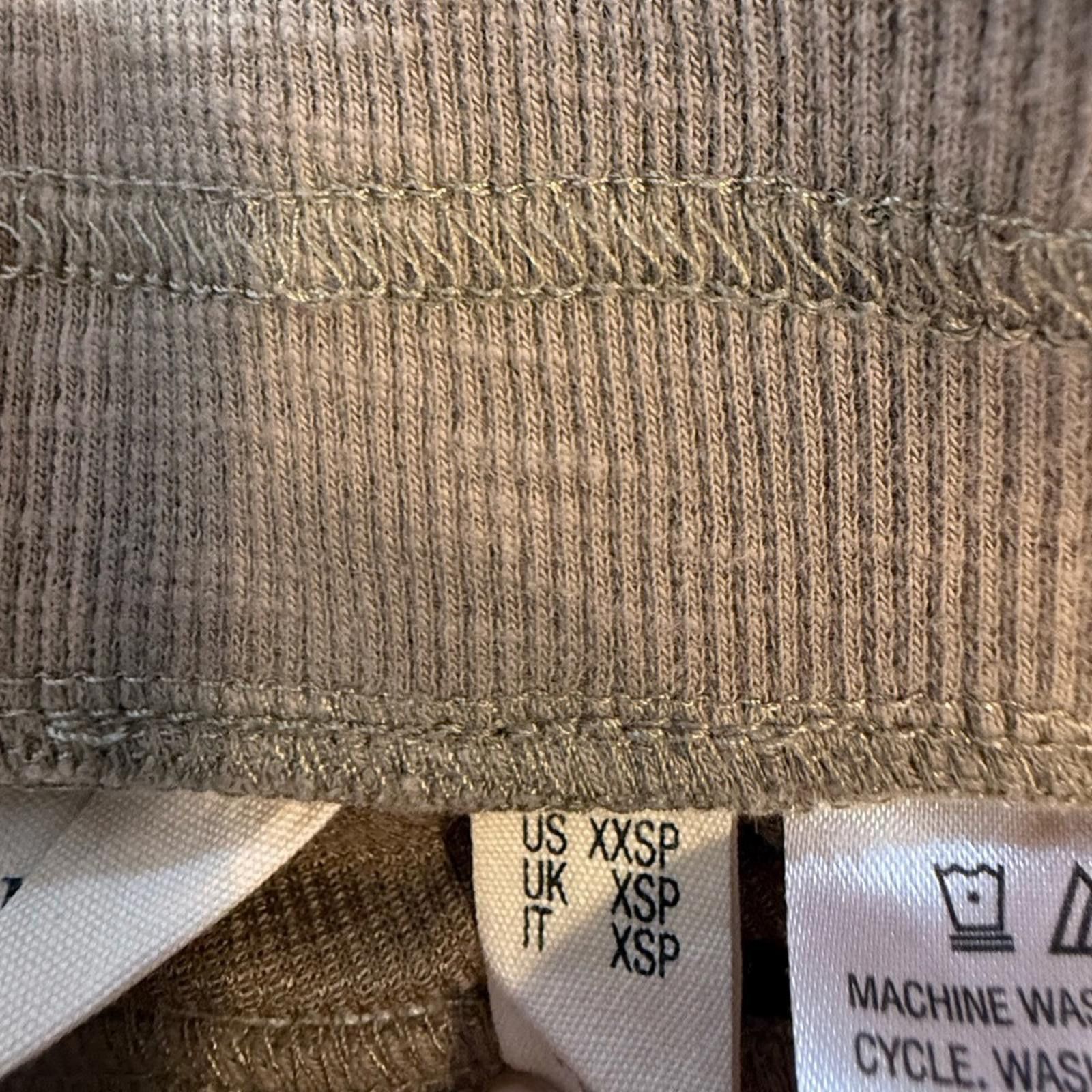 Other Bridgehampton brown ribbed crop Athleisure pants SZ XXSP Size 25" / US 0 / IT 36 - 4 Thumbnail