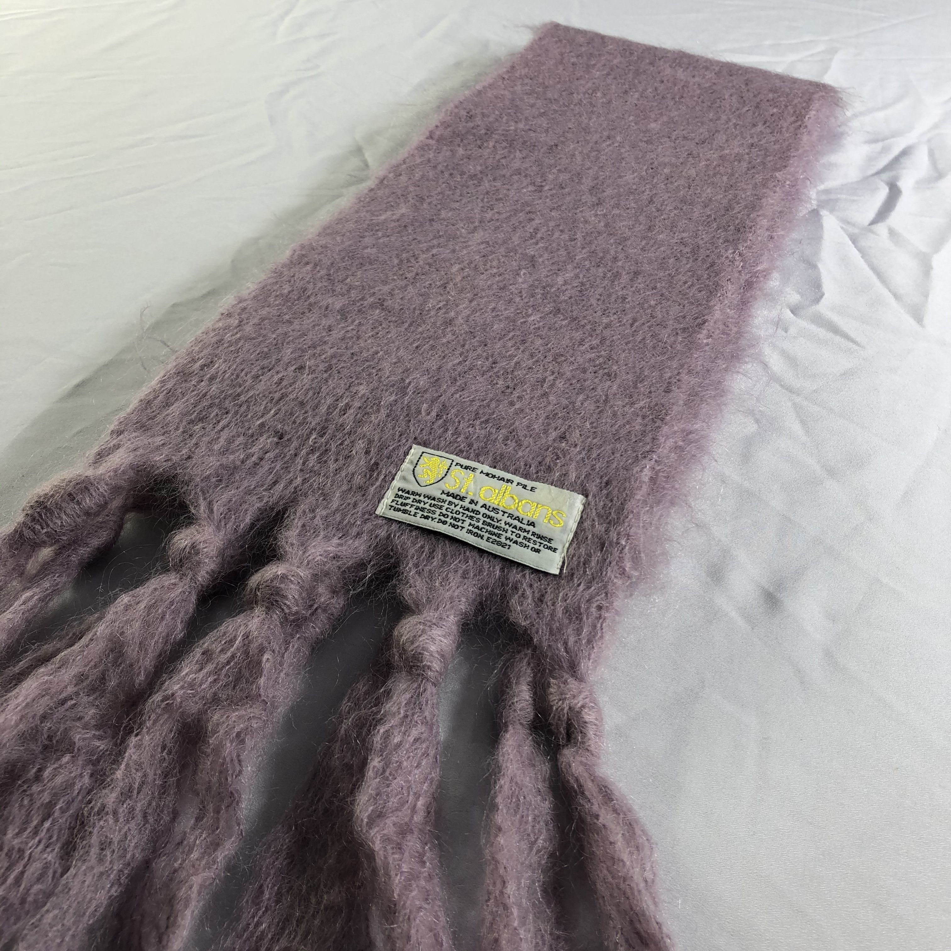 Vintage St. Albans Mohair Scarf Muffler Neckwear V2420 Size ONE SIZE - 3 Thumbnail