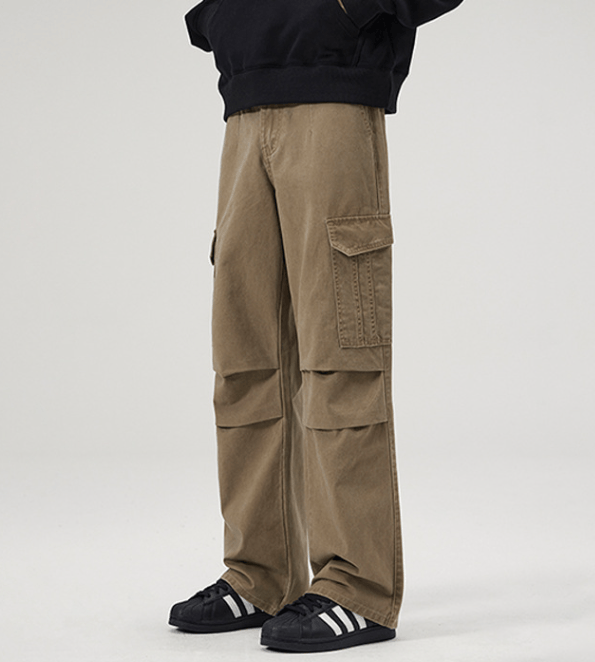 Japanese Brand × Jean Washed distressed pockets loose cargo casual jeans Size US 32 / EU 48 - 4 Thumbnail