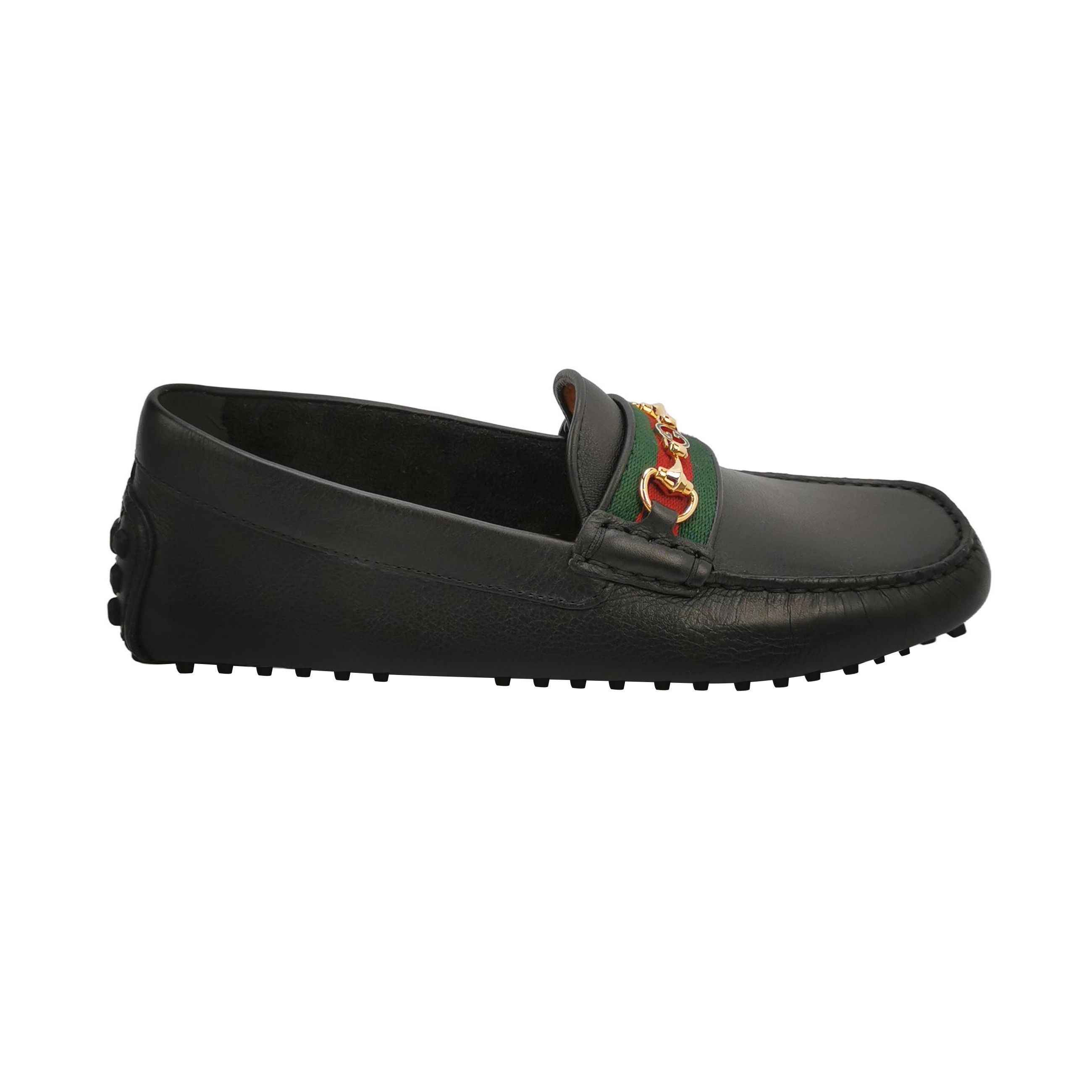 Gucci Gucci Web Stripe Leather Driving Shoes 38.5 Size US 5.5 / EU 38 - 1 Thumbnail