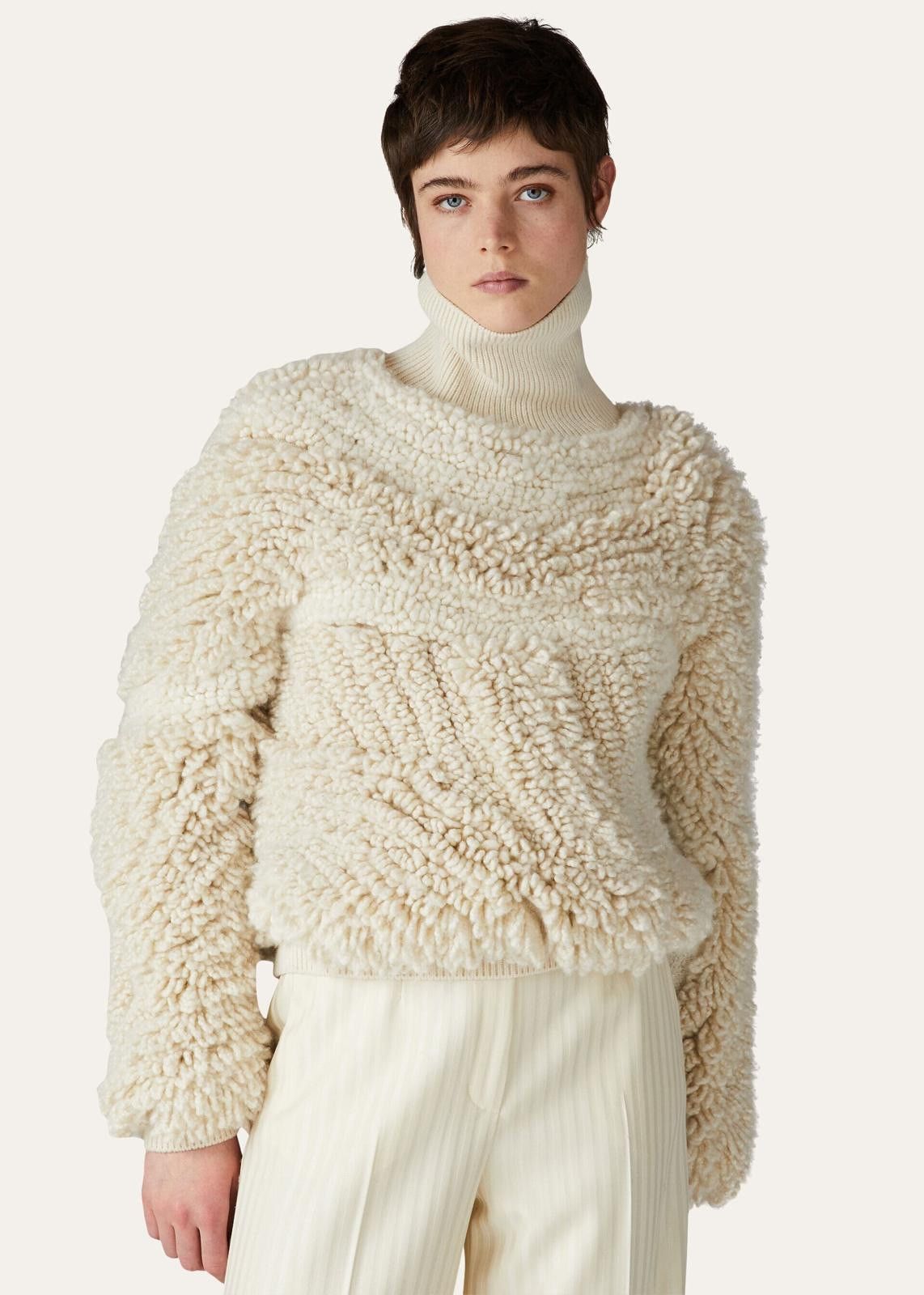 Loro Piana o1srvl11e0125 Engelberg Turtleneck Sweater in Cream Size XS / US 0-2 / IT 36-38 - 4 Thumbnail