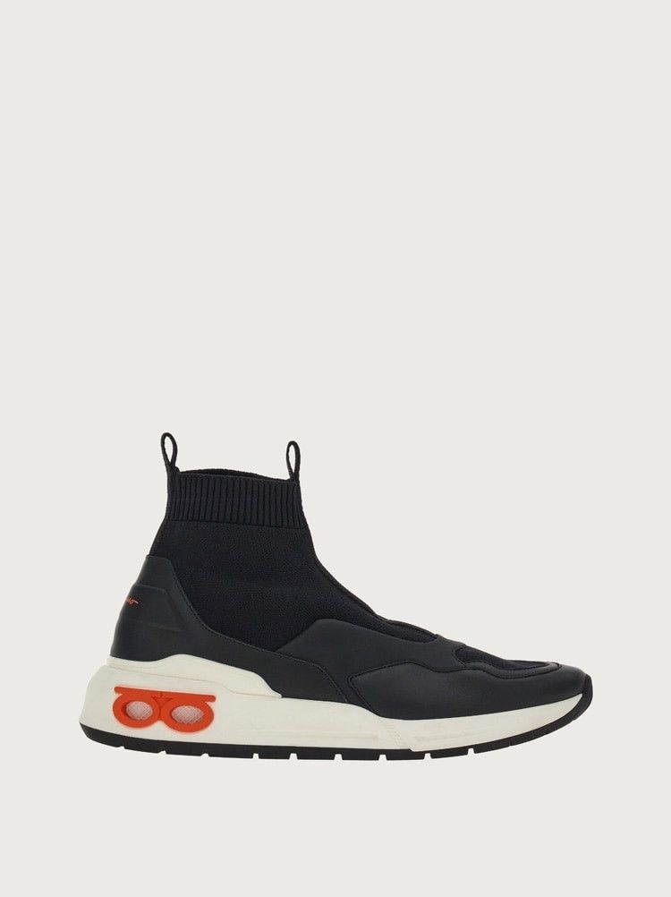 Salvatore Ferragamo o1s1rm1224 Gancini Sock Sneakers in Black Size US 11.5 / EU 44-45 - 1 Thumbnail