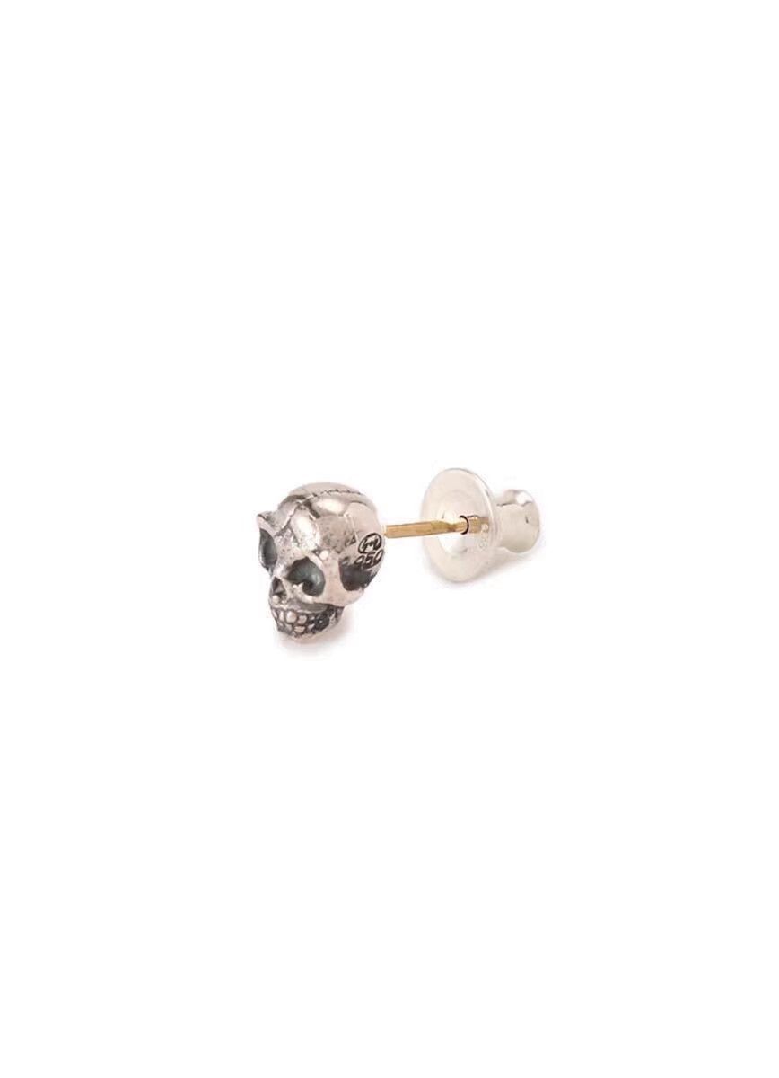 Yohji Yamamoto Silver Skull Stud Earring Size ONE SIZE - 1 Thumbnail