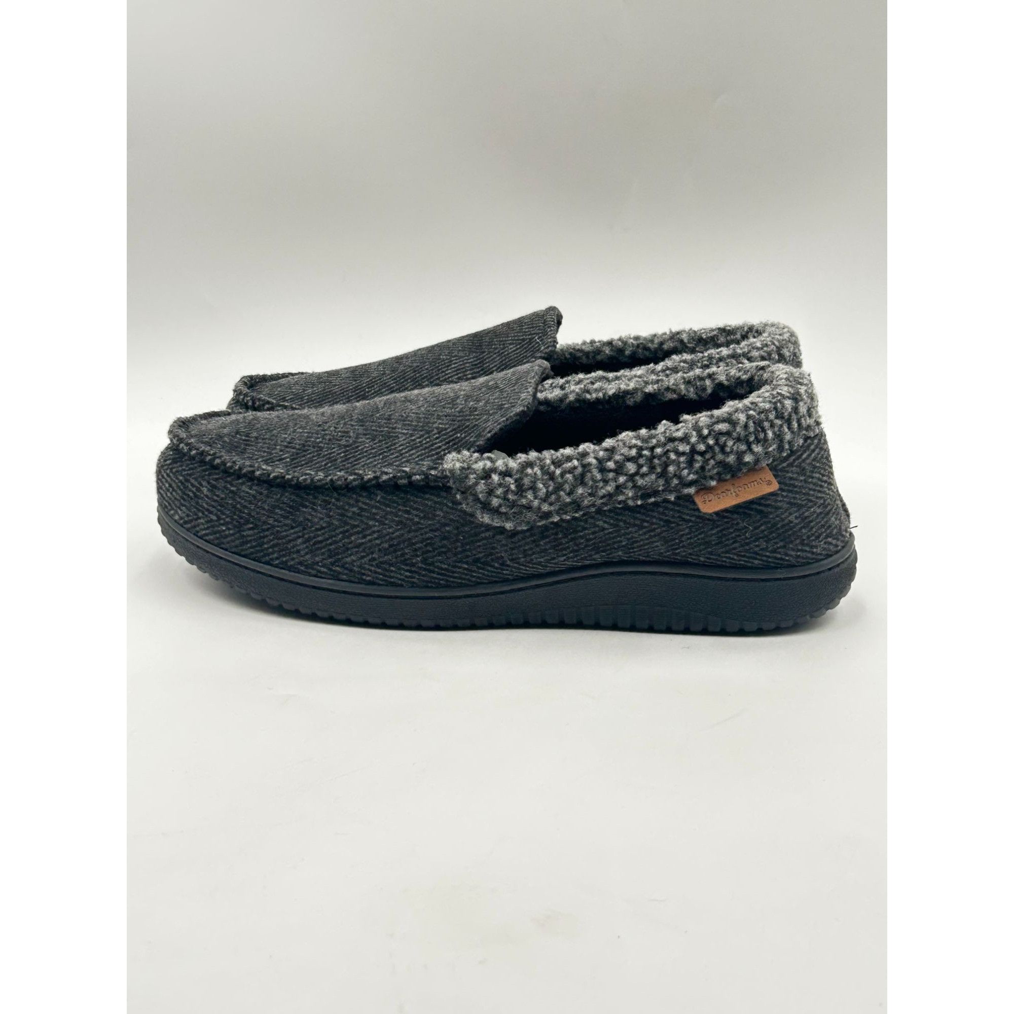 Other Dearfoams Mens Slippers L 11-12 Gray Memory Foam Indoor Outd Size US 11 / IT 41 - 3 Thumbnail