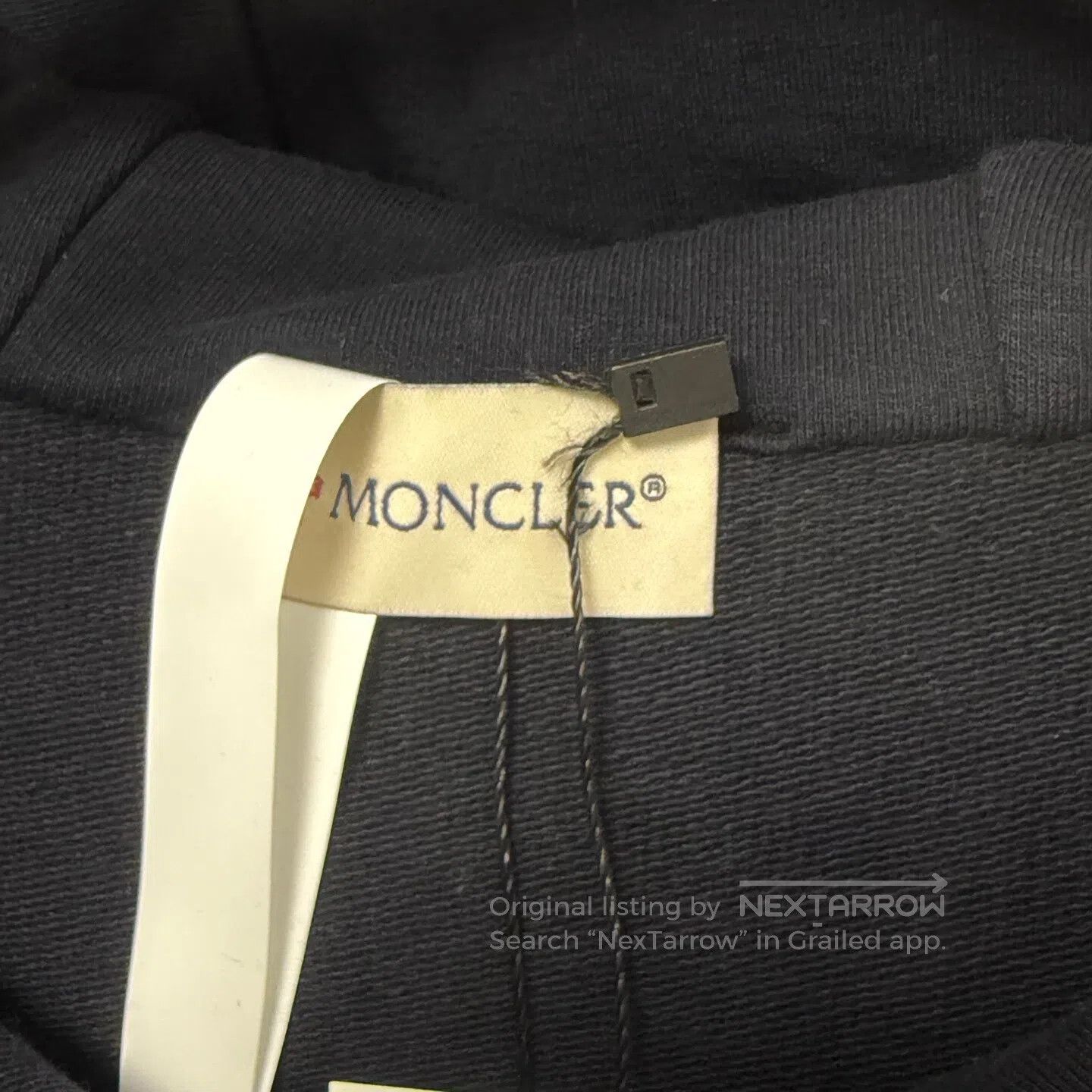 Moncler Moncler Navy Blue Striped Logo Zip Hoodie| Size US M / EU 48-50 / 2 - 2 Thumbnail