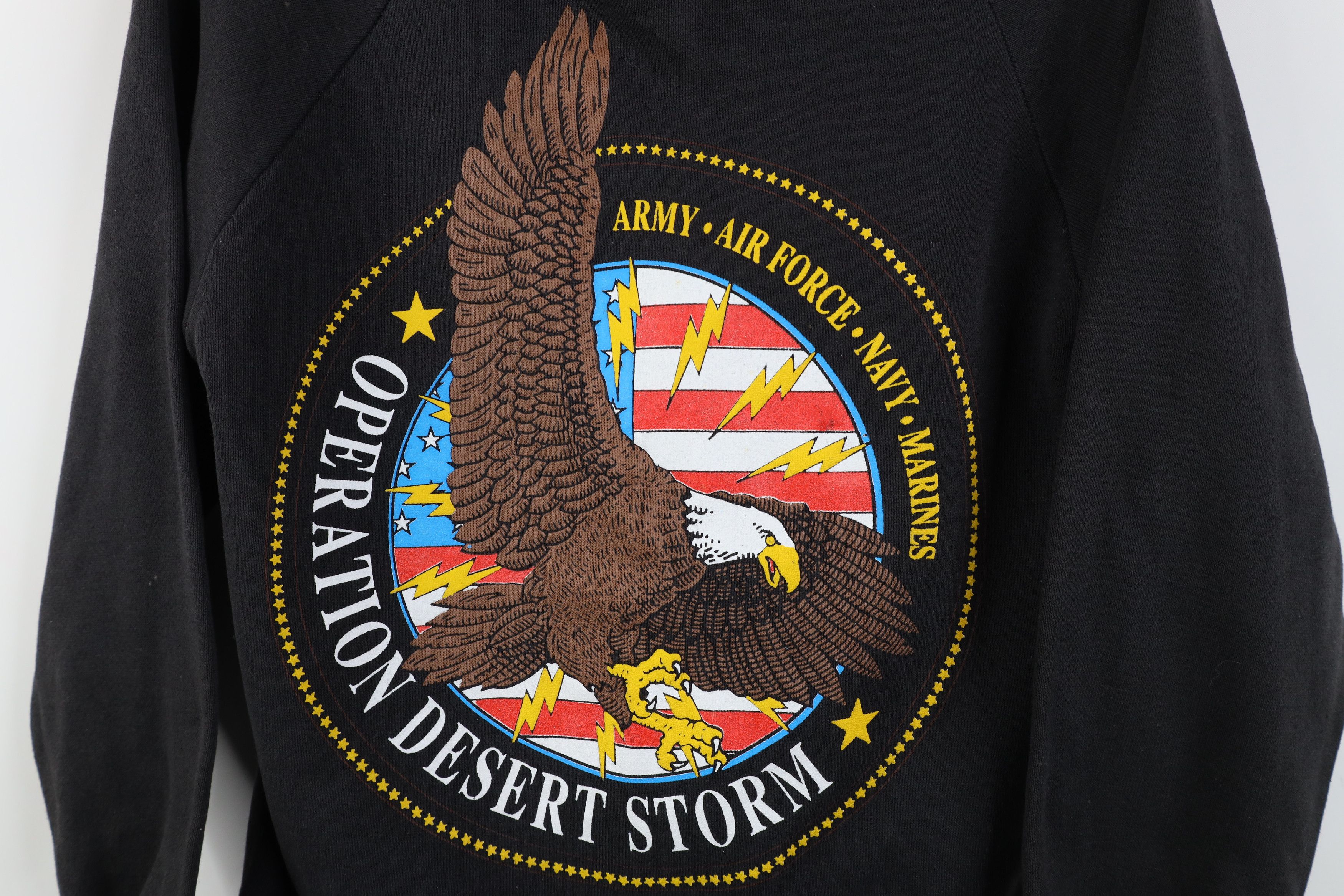 Vintage Vintage 90s Military Operation Storm Crewneck Sweatshirt Size S / US 4 / IT 40 - 4 Thumbnail
