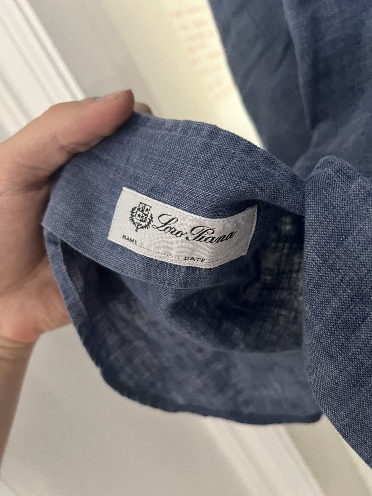 Loro Piana Loro Piana blue linen shirt size medium Size US M / EU 48-50 / 2 - 5 Thumbnail