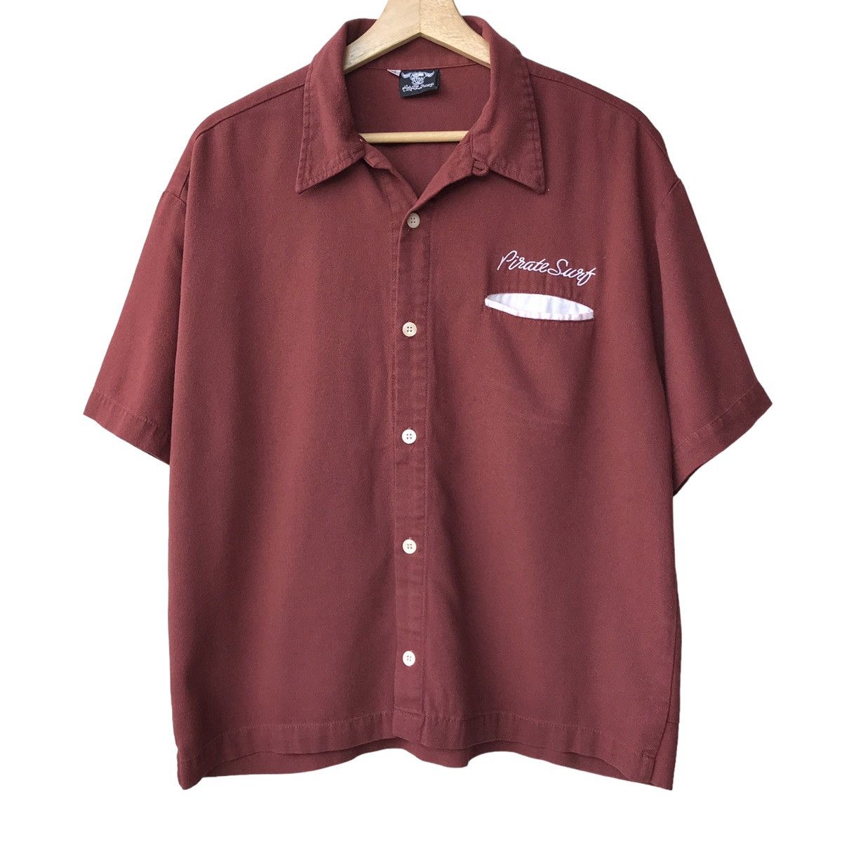 Vintage Pirate Surf Yoki Yokoyama Vintage Rayon Crepe Bowling Shirt Size US L / EU 52-54 / 3 - 1 Thumbnail