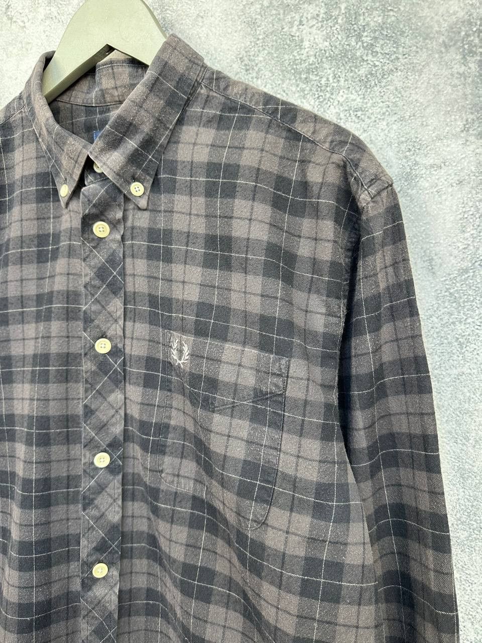 Fred Perry Fred Perry Plaid Shirt Button Up Vintage Check Brown LS Size US L / EU 52-54 / 3 - 5 Thumbnail