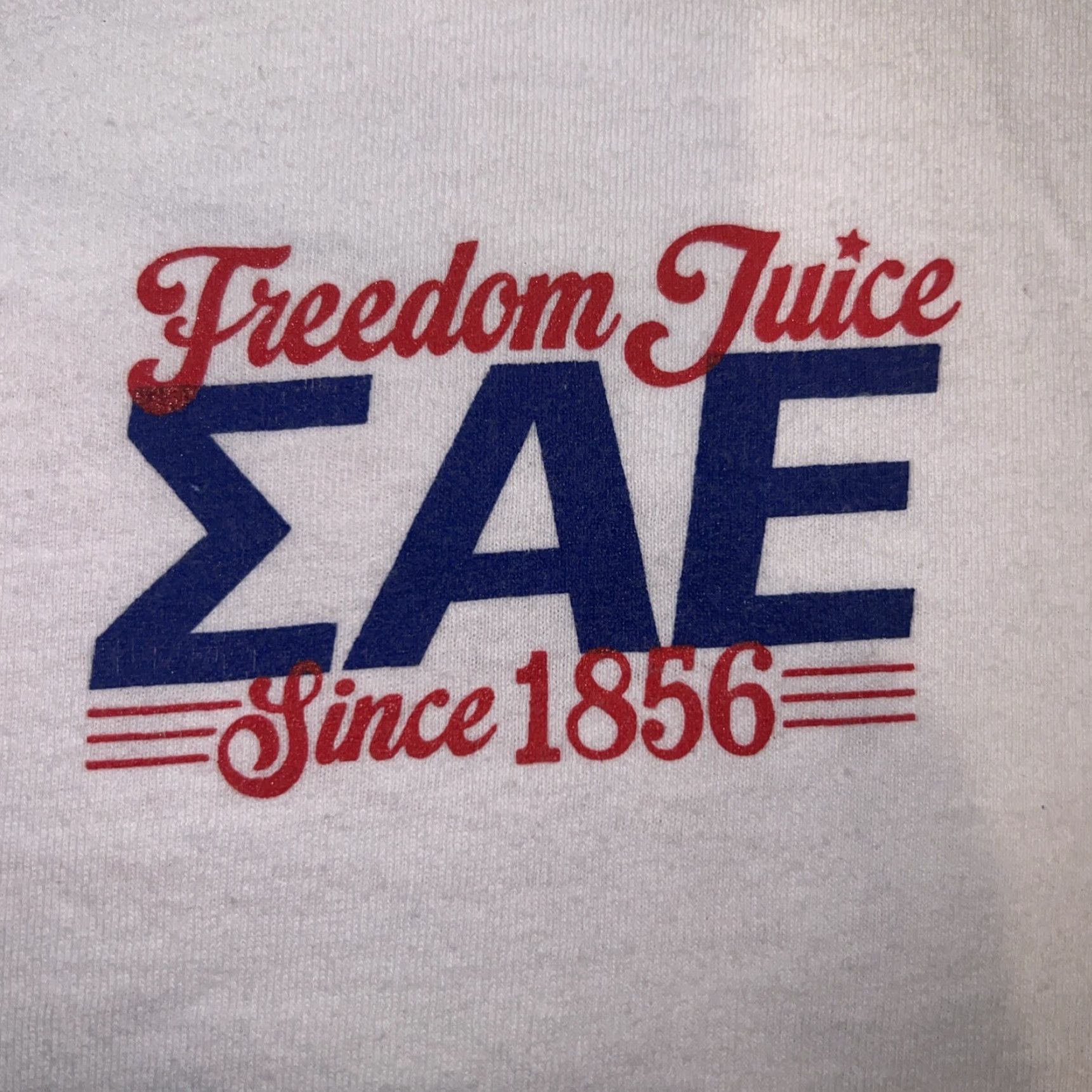 Fruit Of The Loom VINTAGE UCLA Bruins SAE Sigma Alpha Epsilon Fraternity Freedom Juice Parody Shirt L Men White Cotton Graphic Tee Size US L / EU 52-54 / 3 - 5 Thumbnail