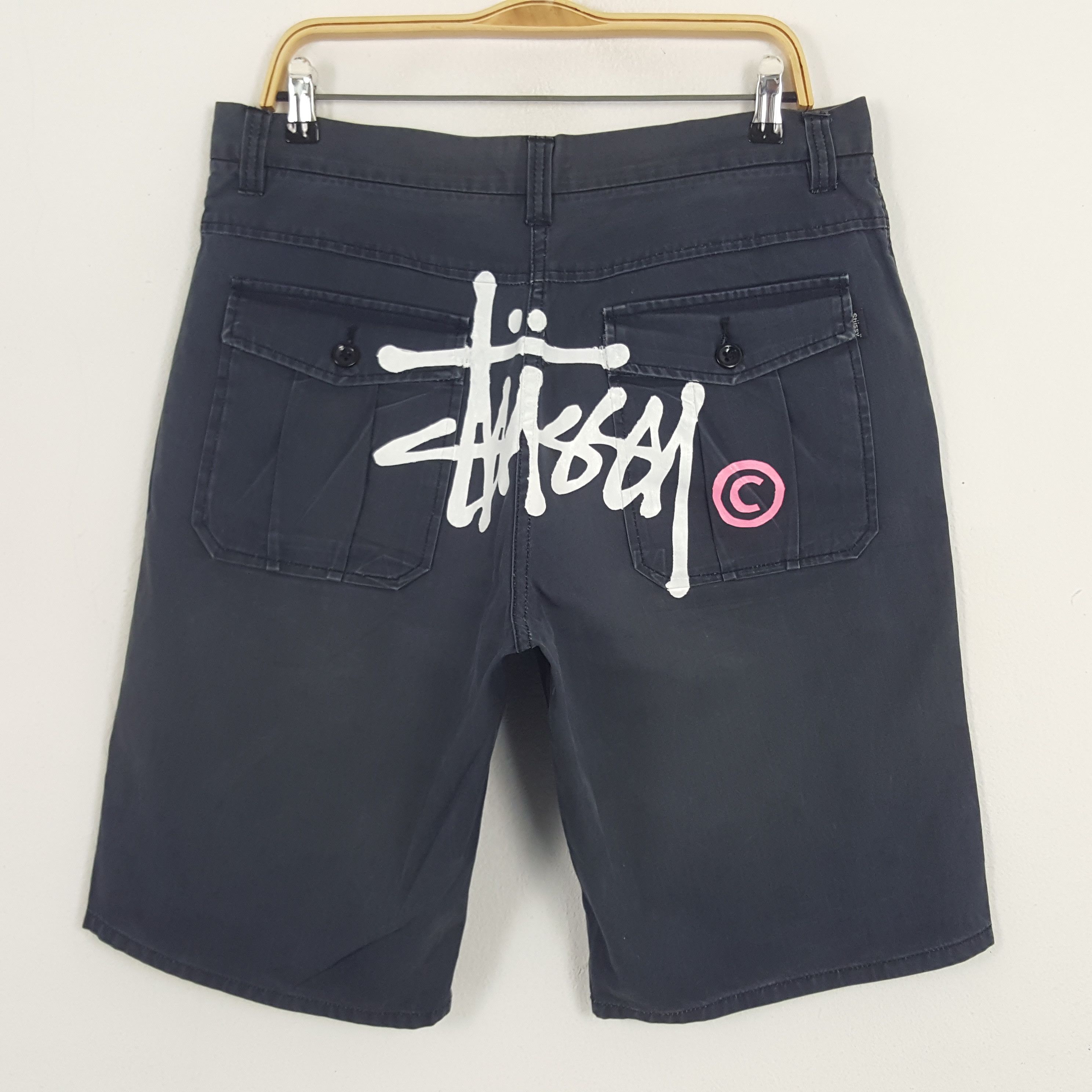 00s old stussy logo sweat shorts usa製 Streetwear × Stussy × Vintage 00s STUSSY VINTAGE BASIC LOGO