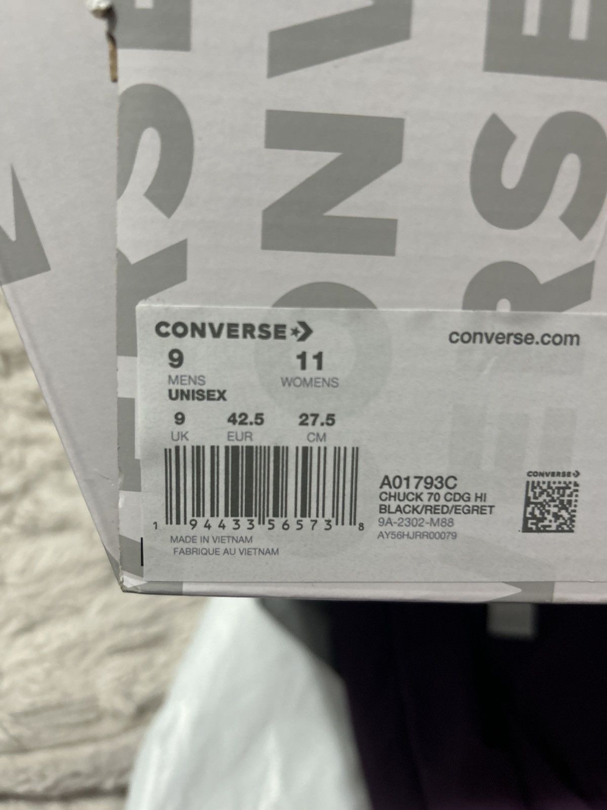 Comme des Garcons × Comme des Garcons PLAY CDG Play Chuck Taylor Size US 9 / EU 42 - 2 Thumbnail