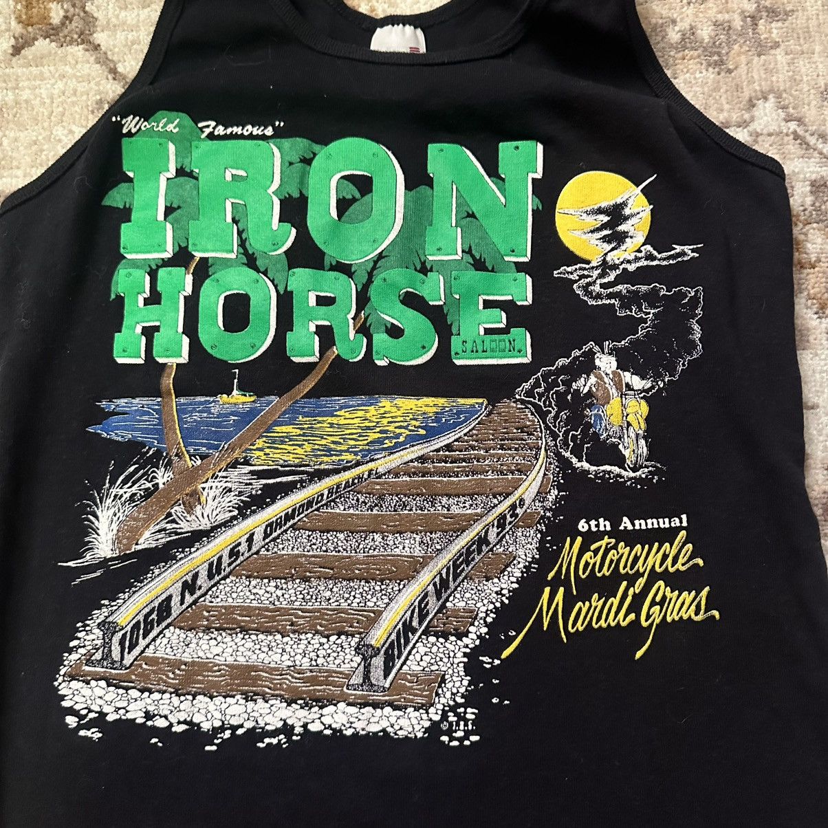 Harley Davidson × Vintage Vintage 1993 Iron Horse Saloon Sleeveless Tank Top Biker Size US S / EU 44-46 / 1 - 2 Thumbnail