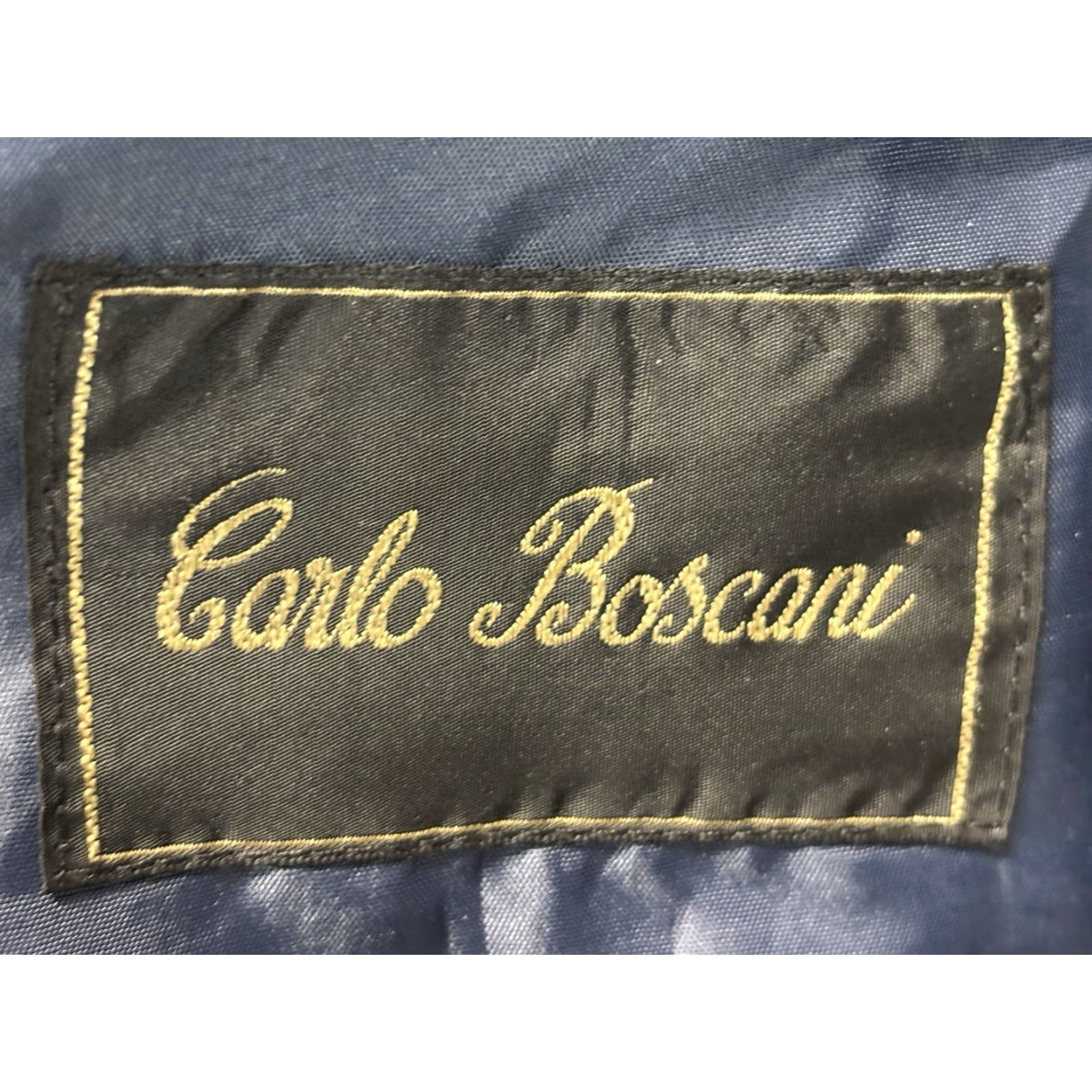Vintage VINTAGE Carlo Boscani Blazer Mens 42L Navy Cashmere Long Solid Sport Coat Blazer Mens 42L Navy Cashmere Long Sports Men Size 42R - 6 Thumbnail