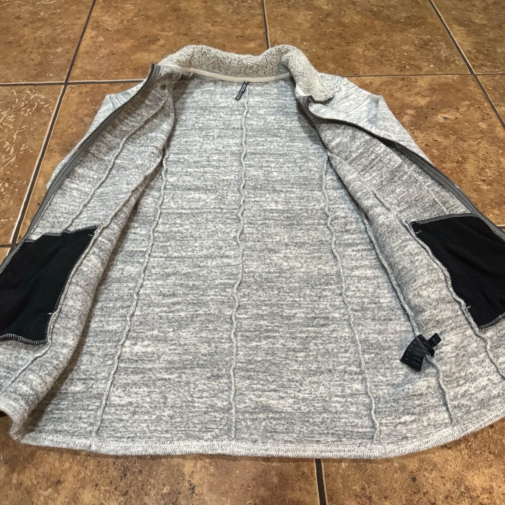 Vintage Kuhl Alaska Long Sweater Jacket Womens Medium Gray Fleece Full Zip High Neck Long Sleeve Regular Fit Pockets Solid Jacket Size M / US 6-8 / IT 42-44 - 7 Thumbnail
