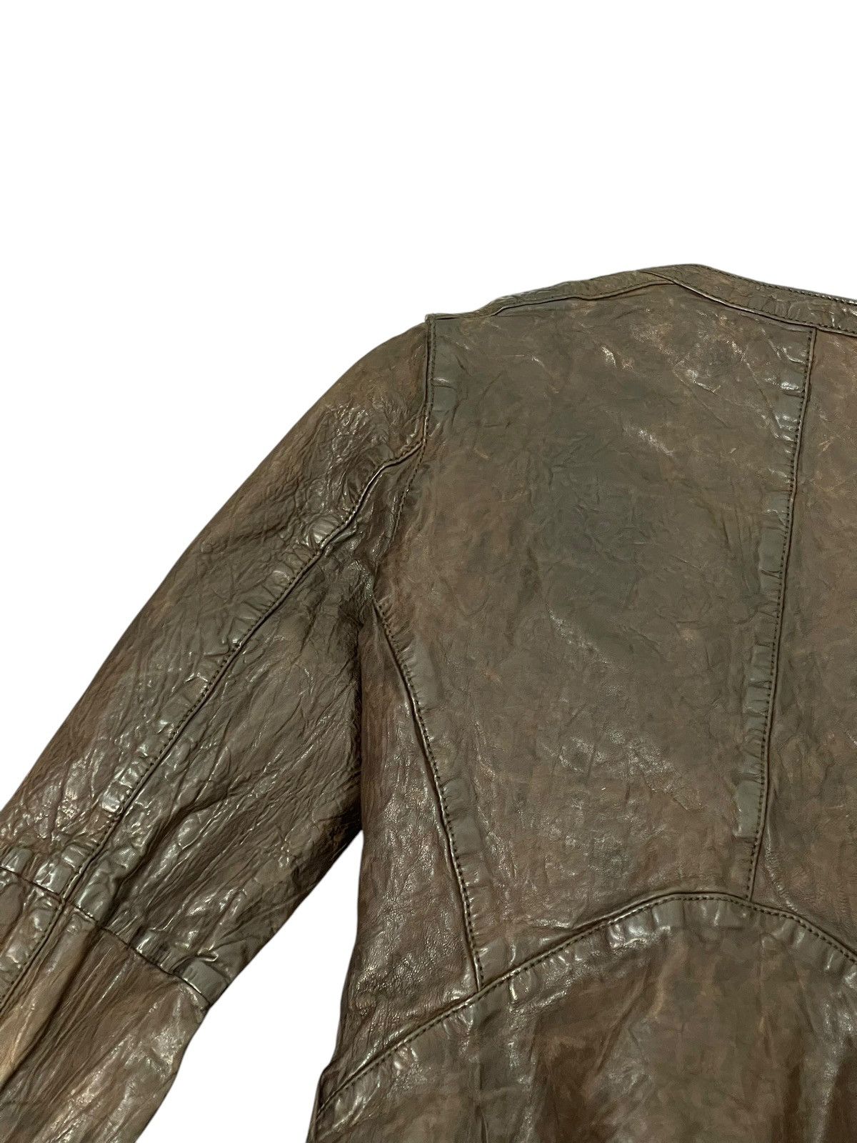 Leather Full Grain Leather Luva Tram Bikers Jacket Slim 6🟩7 Size US S / EU 44-46 / 1 - 16 Thumbnail