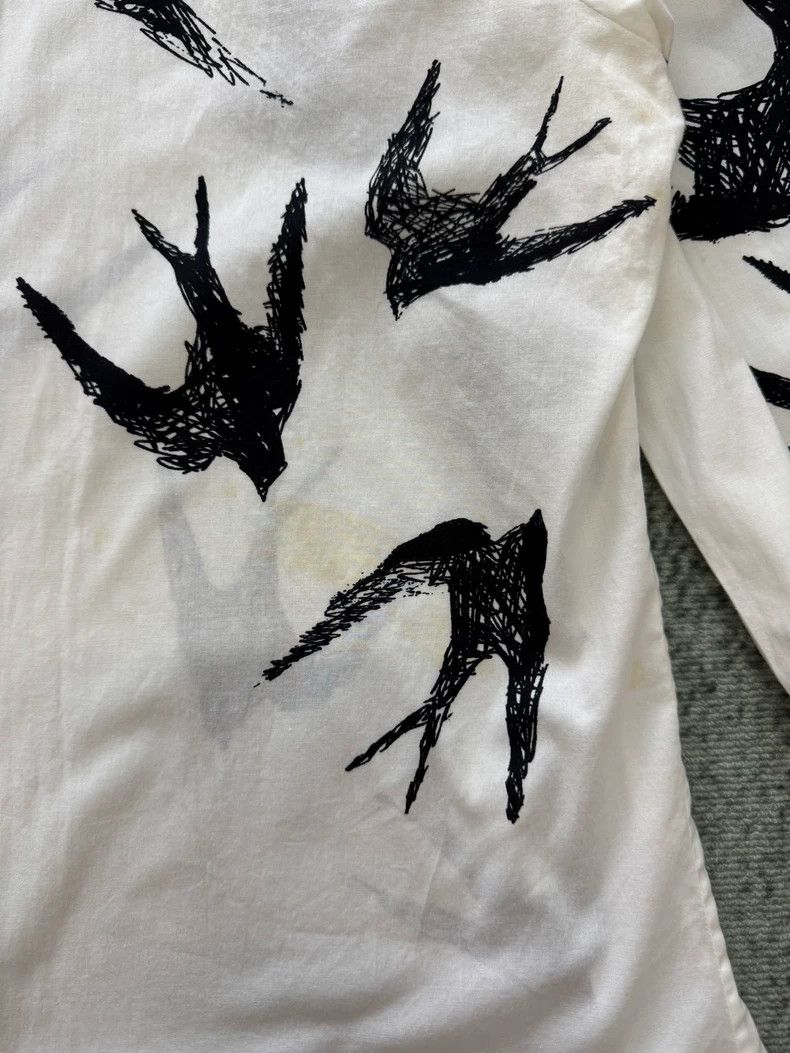 Alexander McQueen Alexander Mcqueen Swallow print long-sleeved shirt Size US M / EU 48-50 / 2 - 7 Thumbnail