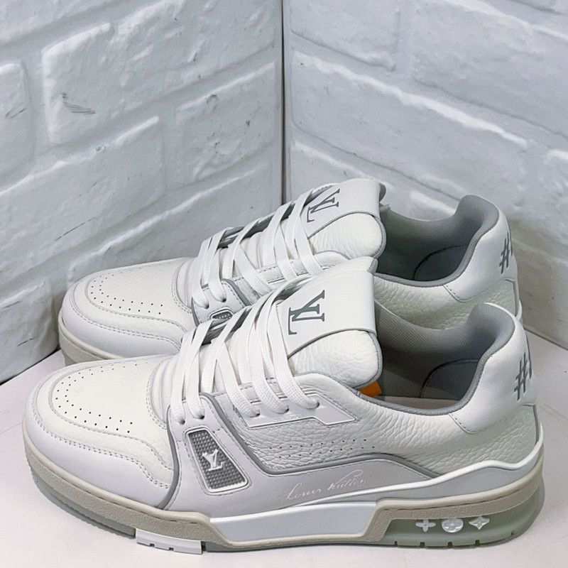Louis Vuitton Louis Vuitton White Trainer Low-Top Fashion Sneakers -2508 Size US 8 / EU 41 - 2 Thumbnail