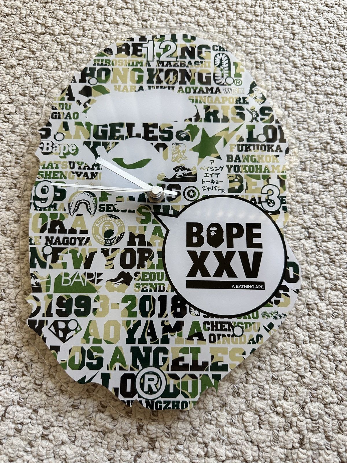 Bape Bape 25th Anniversary Clock Size ONE SIZE - 1 Thumbnail