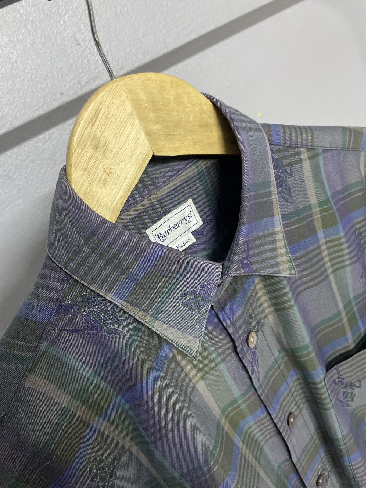 Burberry × Vintage Burberrys Full Print Button Up Shirt Size US M / EU 48-50 / 2 - 3 Thumbnail