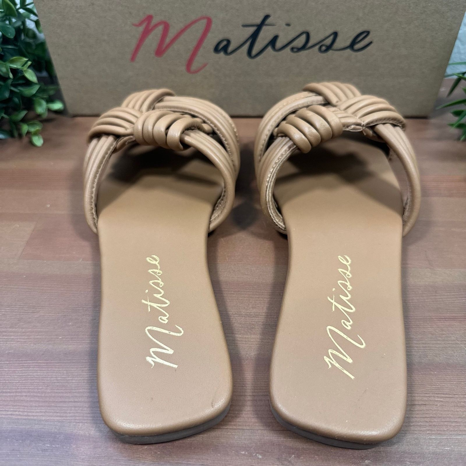 Matisse Matisse Samson Leather Knotted Slide Sandals Tan Size 9 Size US 9 / IT 39 - 5 Thumbnail
