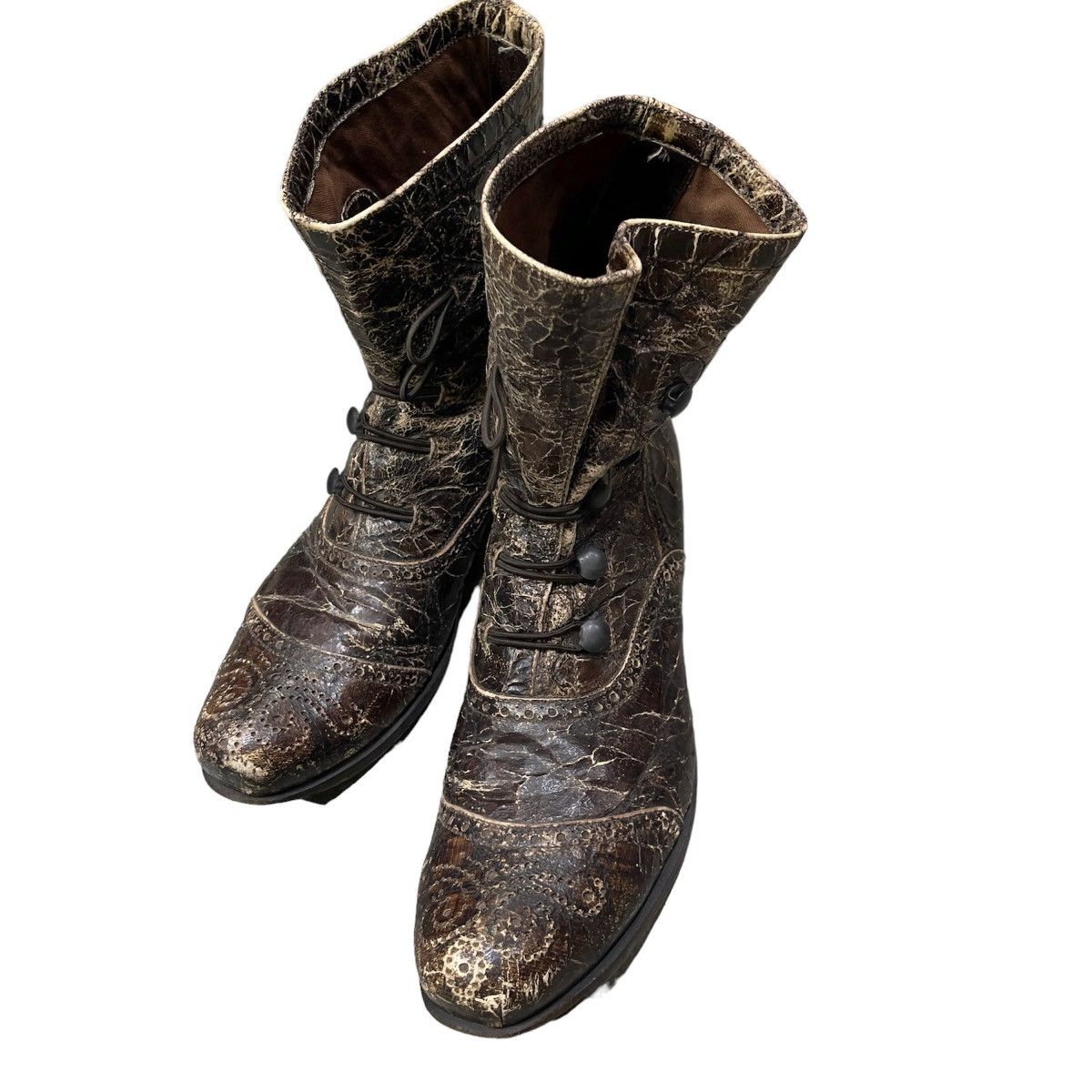 Gianni Barbato Very rare gianni barbato destroyed leather boots Size US 8.5 / EU 41-42 - 16 Thumbnail