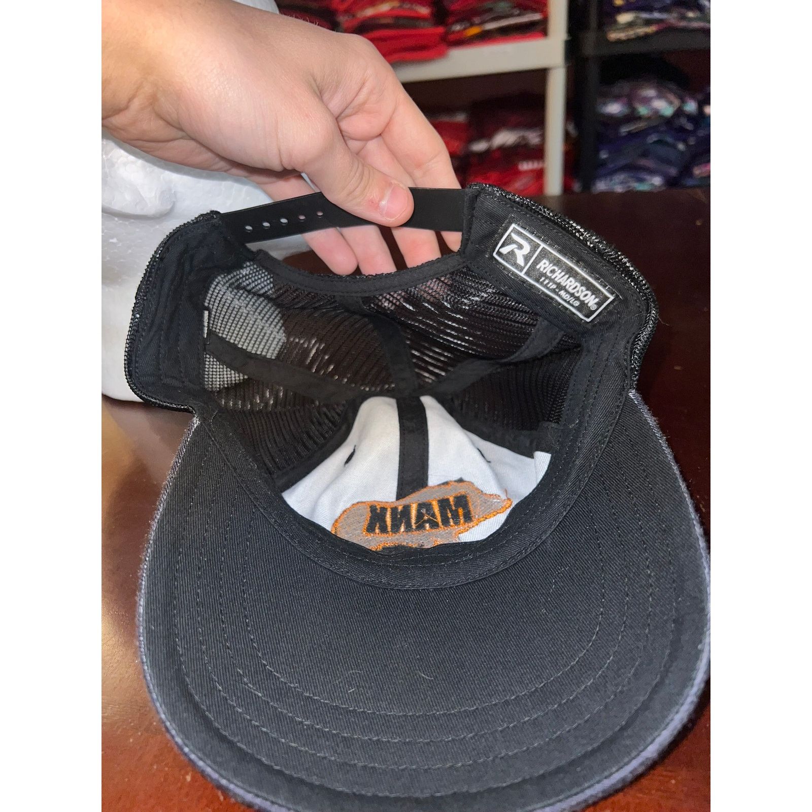 Vintage Mank Hat Outfitters Gray Black Cap Headwear Size ONE SIZE - 6 Thumbnail