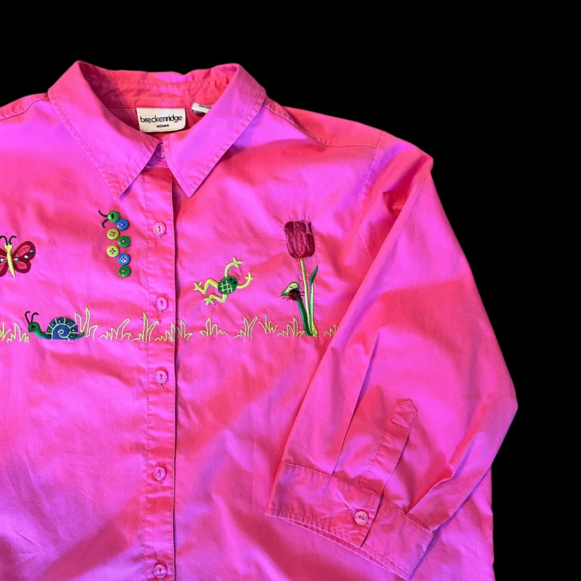 Vintage Vintage Breckenridge Neon Art To Wear Embroidered Critter Bl Size XXL / US 16-18 / IT 52-54 - 6 Thumbnail