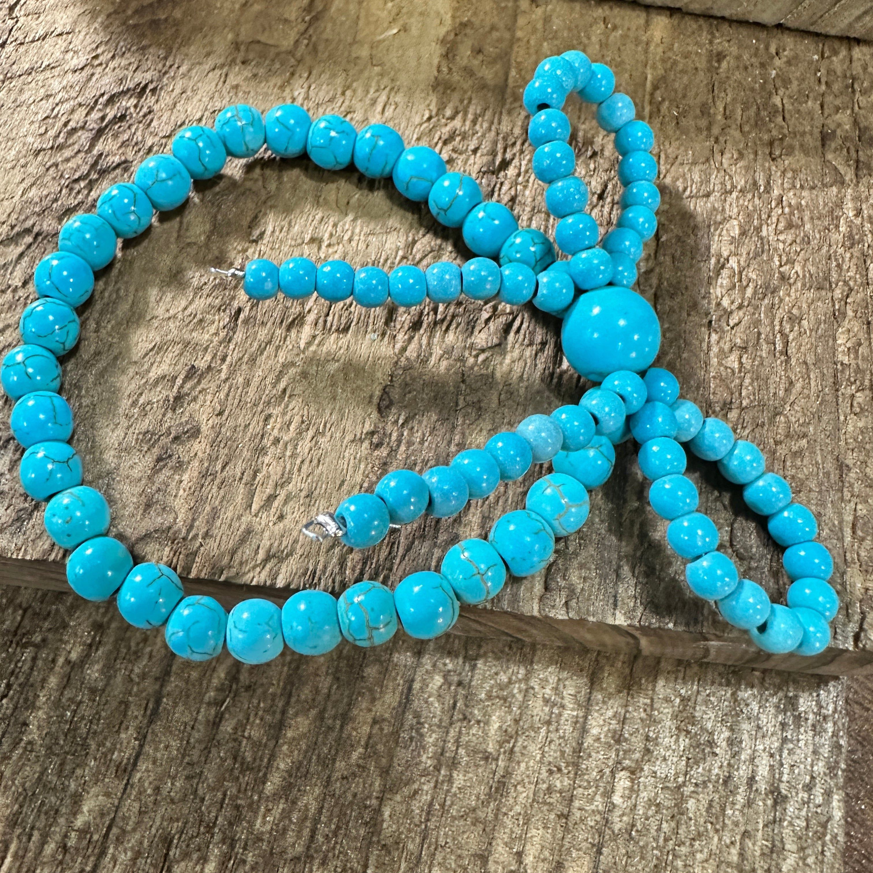 Other Handmade Ribbon Bow Beaded Stretch Bracelet in Turquoise, So Size ONE SIZE - 4 Thumbnail