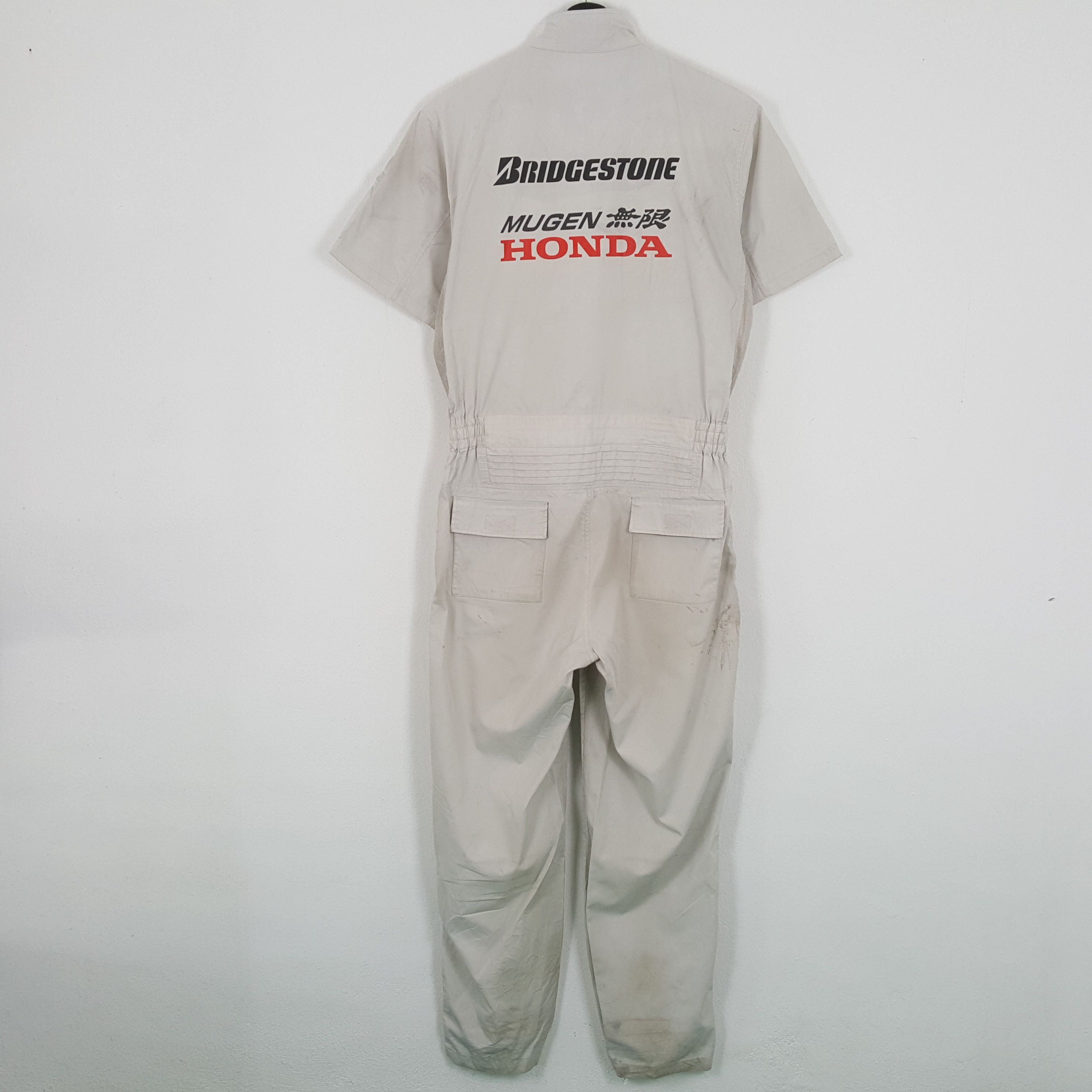 Vintage BRIGESTONE X MUGEN HONDA Custom Art Coverall Jacket Size US L / EU 52-54 / 3 - 1 Thumbnail