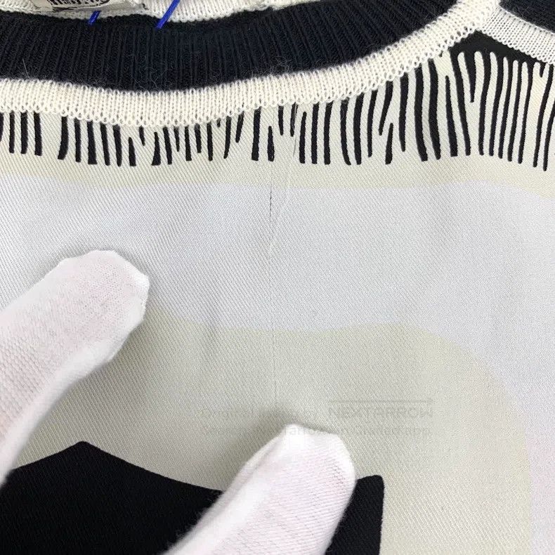 Hermes Hermes Black and white color block geometric pattern print Size XS / US 0-2 / IT 36-38 - 9 Thumbnail