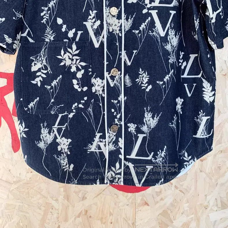 Louis Vuitton Louis Vuitton Wheat-ear printed denim classic short sleeve Size US L / EU 52-54 / 3 - 4 Thumbnail