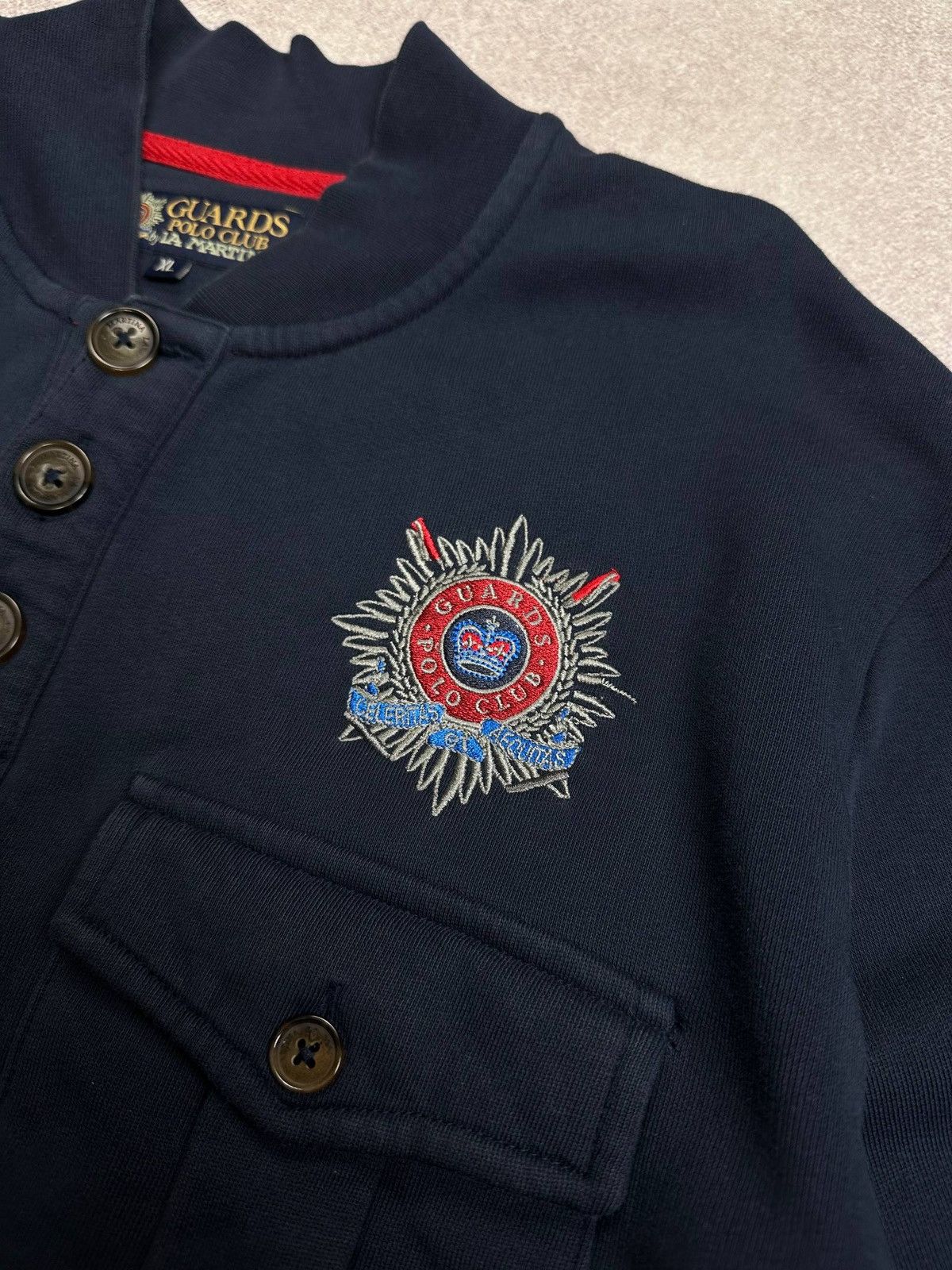 La Martina Vintage La Martina Guards Polo Club Button Sweatshirt XL Size US XL / EU 56 / 4 - 3 Thumbnail