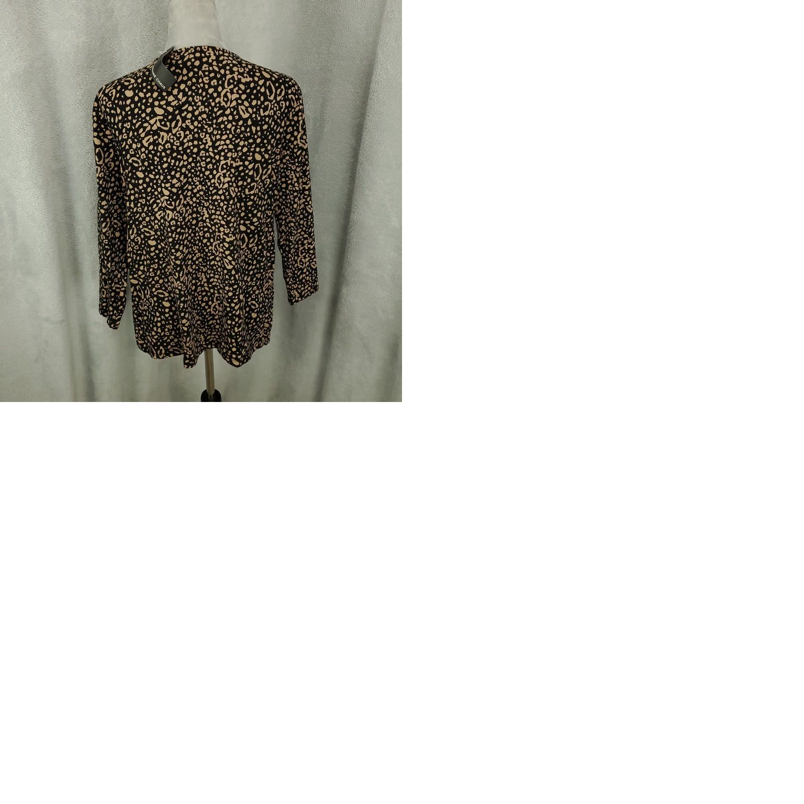 Vintage Josephine Chaus Leopard Print Top Womens XL Pullover V-Neck Knit Casual Shirt Tunic NWT Size XL / US 12-14 / IT 48-50 - 9 Thumbnail