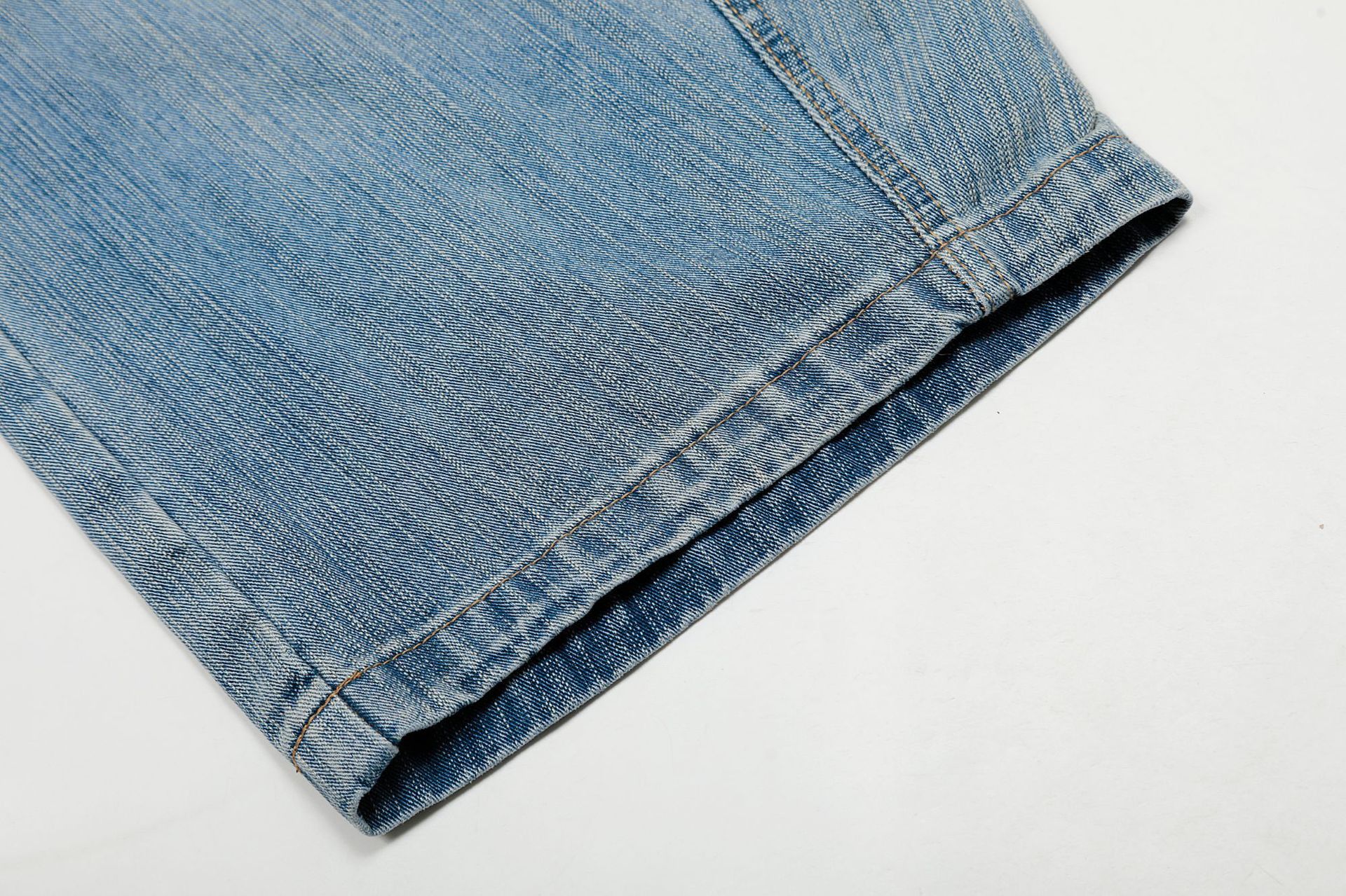 Vintage Men's retro casual washed bamboo pattern scimitar jeans Size US 32 / EU 48 - 6 Thumbnail