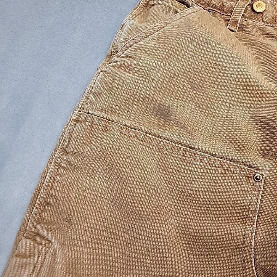 Carhartt VINTAGE Carhartt Pants Carpenter 42x30 Double Knee Insulated Canvas Brown Men Regular 5-Pocket Classic Workwear B194 Size US 42 / EU 58 - 5 Thumbnail