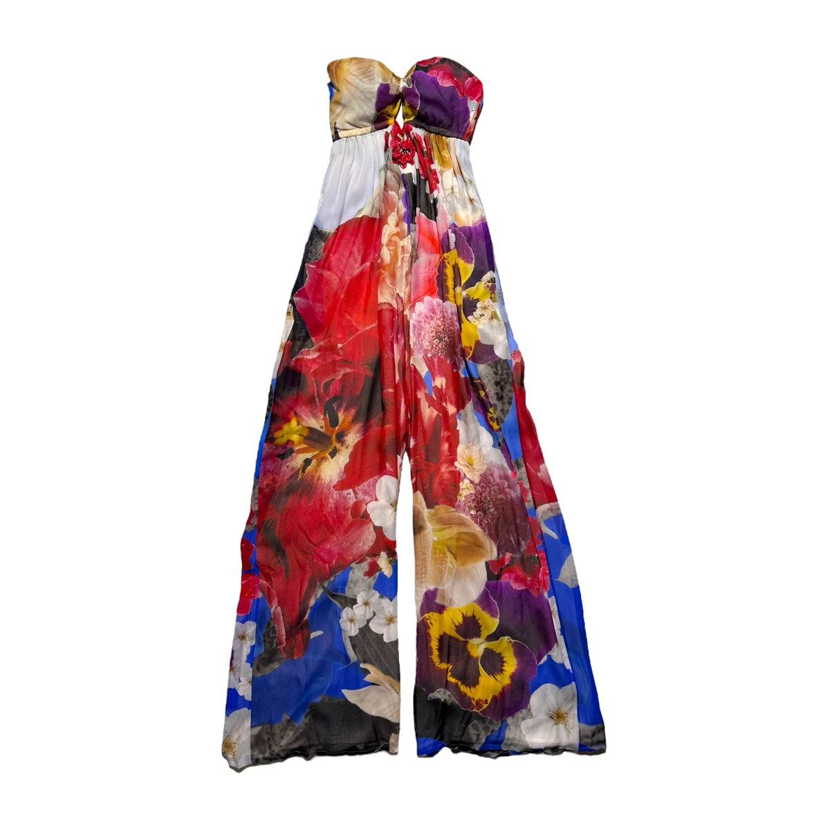 Roberto Cavalli Silk floral print jumpsuit Size M / US 6-8 / IT 42-44 - 1 Thumbnail