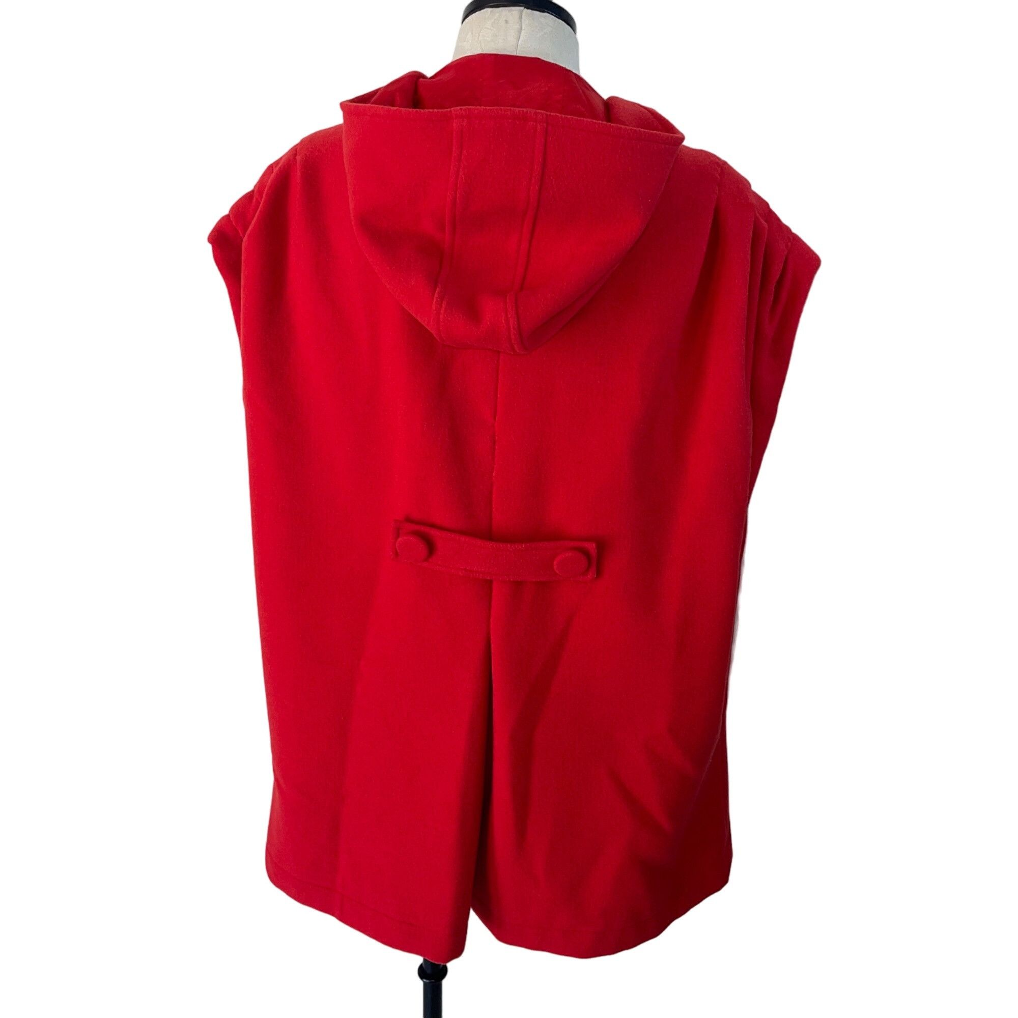 Other Viva Violet Womens Jacket Size Large Red Hooded Cape Pockets Size L / US 10 / IT 46 - 2 Thumbnail