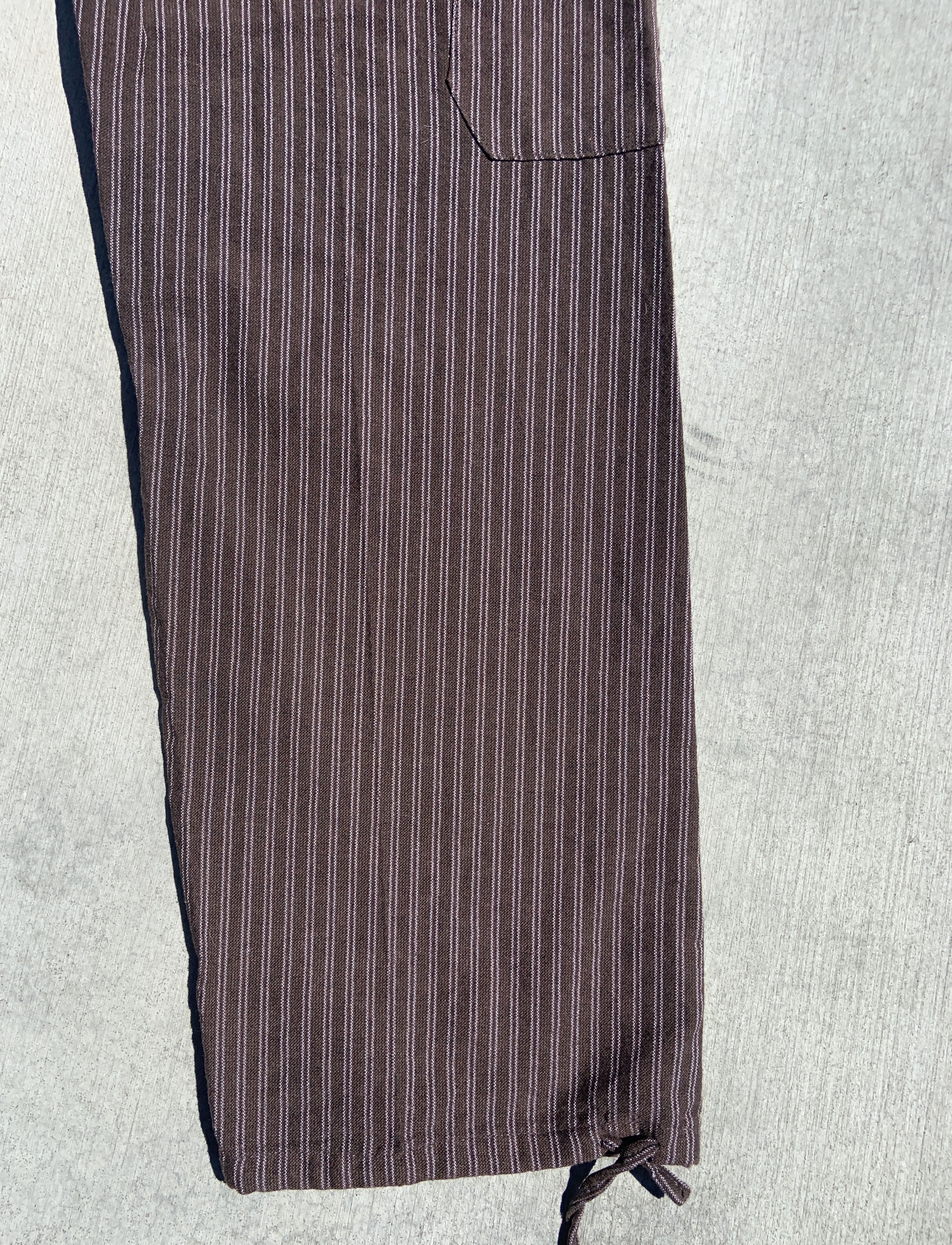 Other Lightweight High Waisted Striped Flow Pants DEEP POCKETS Size 32" / US 10 / IT 46 - 4 Thumbnail