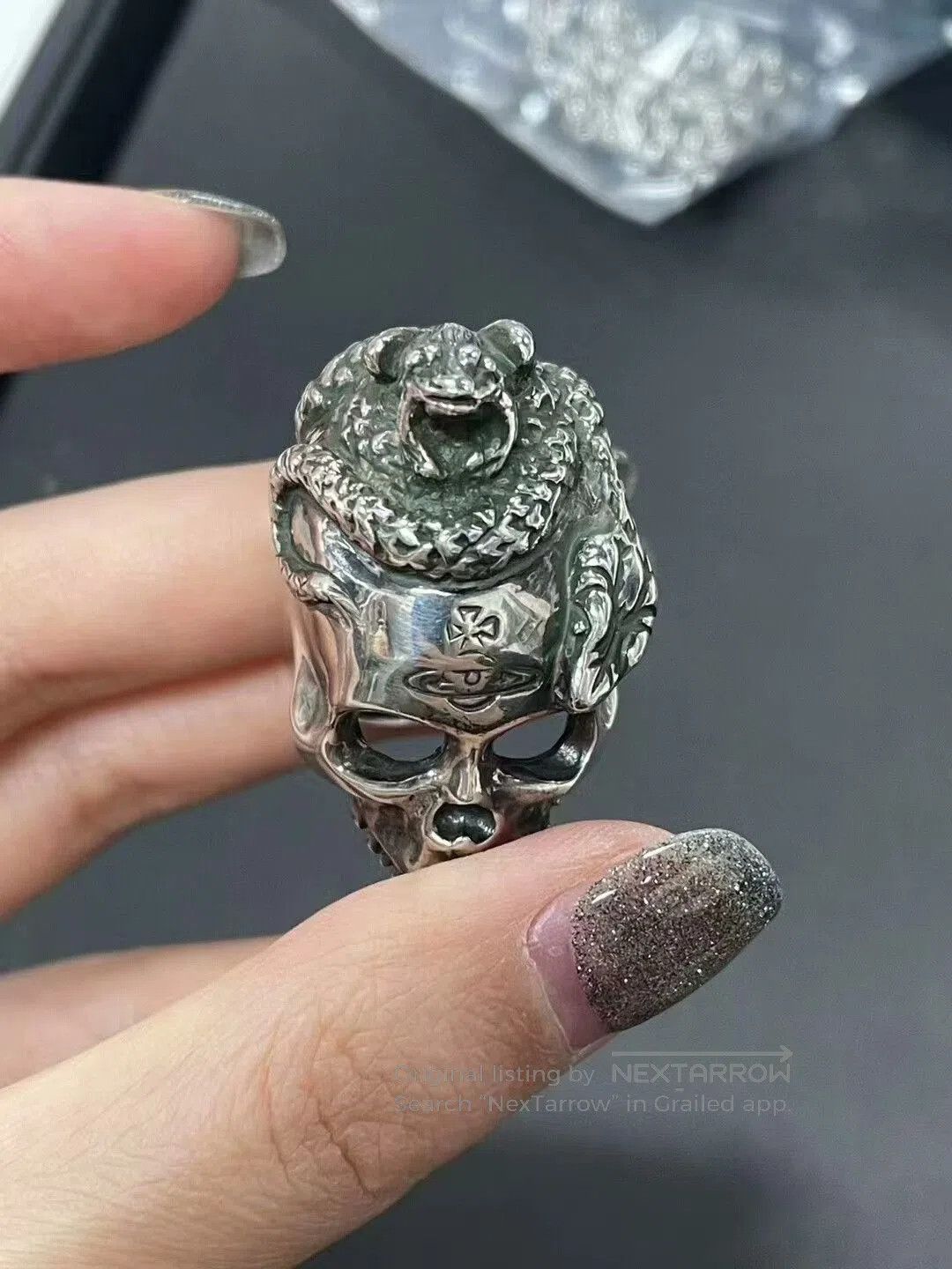 Vivienne Westwood vivienne westwood skull ring with snake design. Size ONE SIZE - 2 Thumbnail