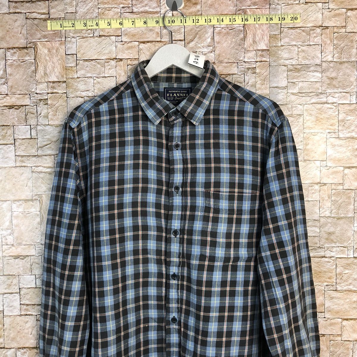 Flannel × Uniqlo Uniqlo Blue Checkred Flannel vintage #A218 Size US XL / EU 56 / 4 - 2 Thumbnail