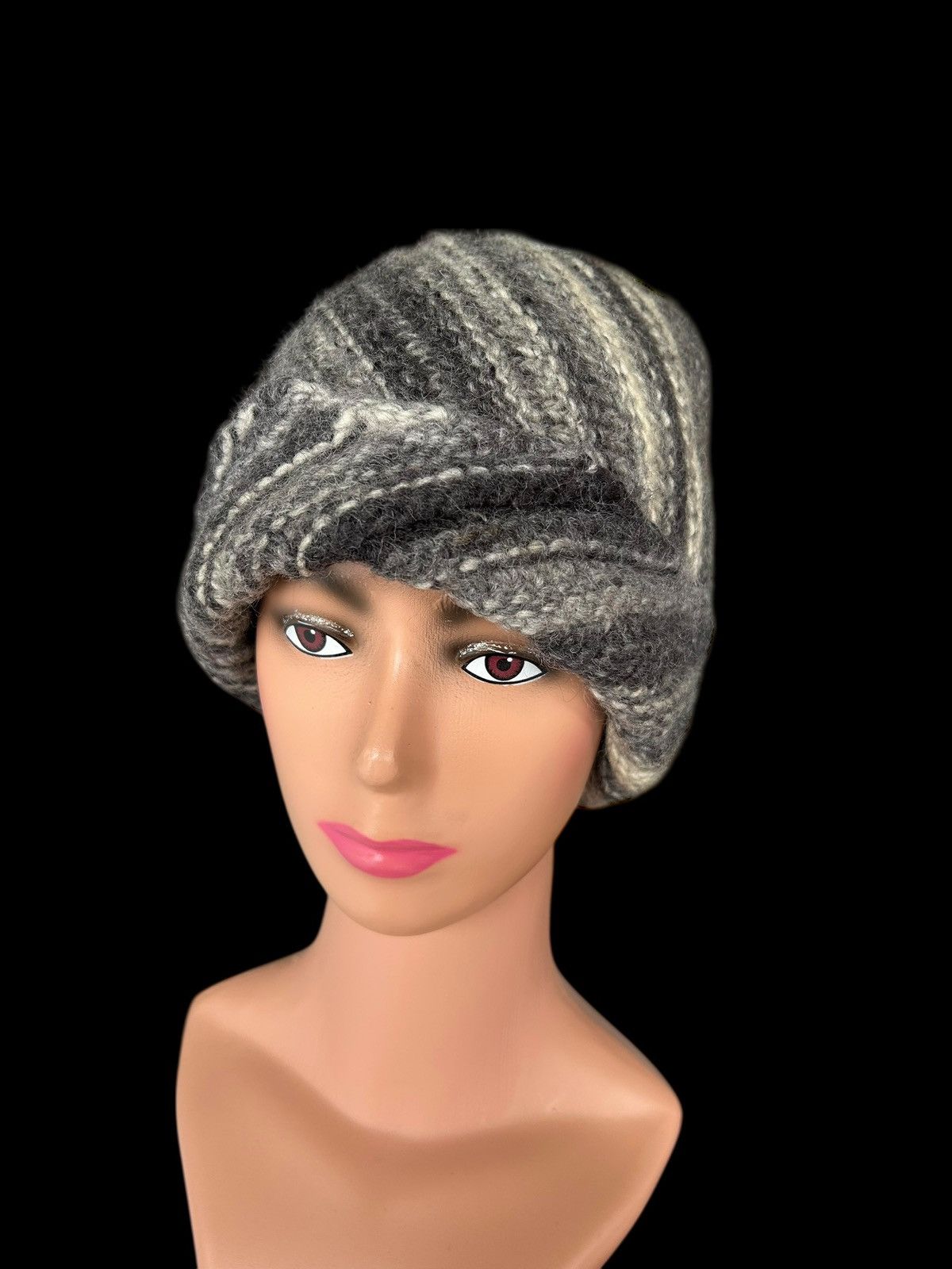 Kapital Crochet Knitted Handmade Hairy Beanie Hats Size ONE SIZE - 5 Thumbnail