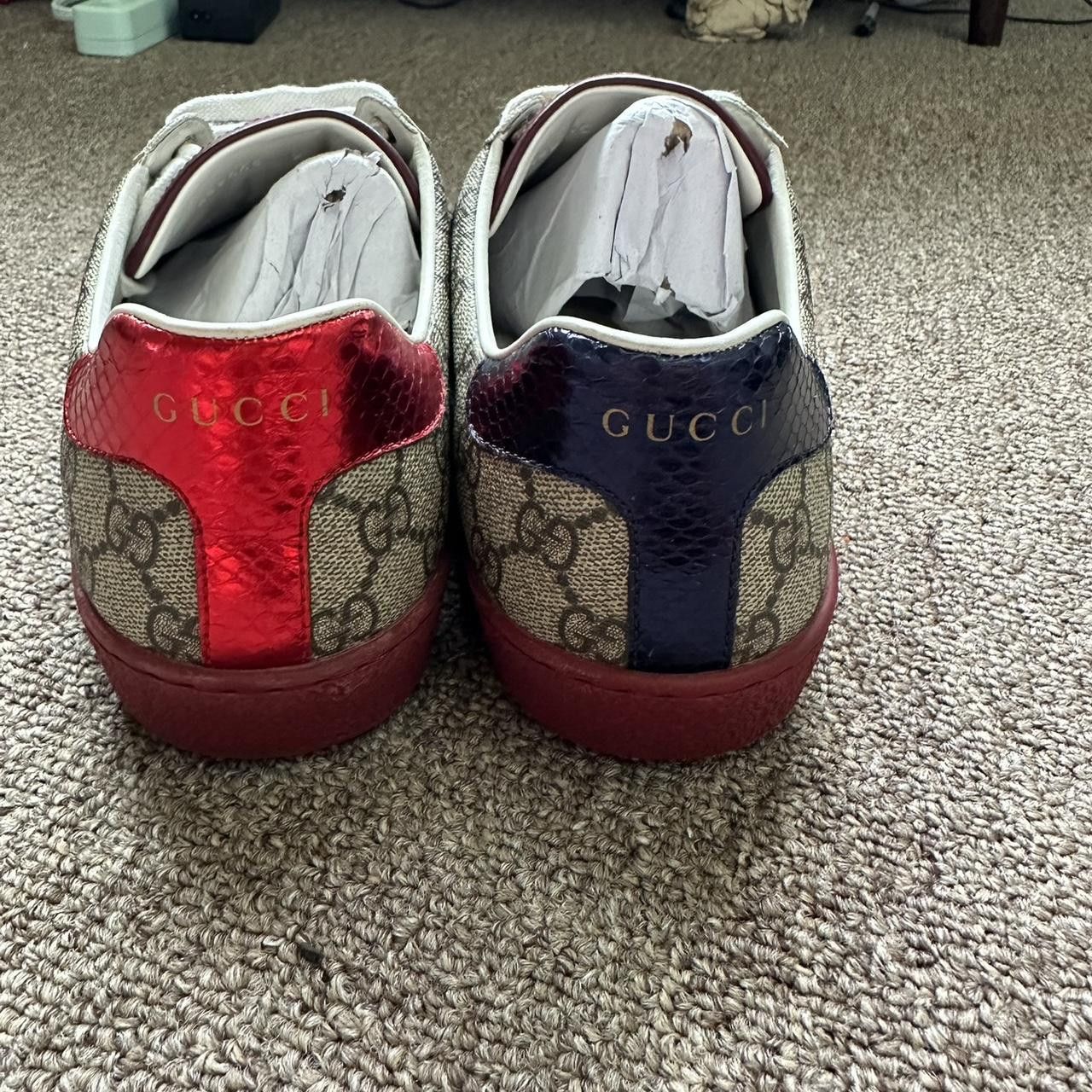 Gucci Gucci Ace Supreme Sneakers Red Monogram 9.5 GG Logo Size US 9.5 / EU 42-43 - 7 Thumbnail