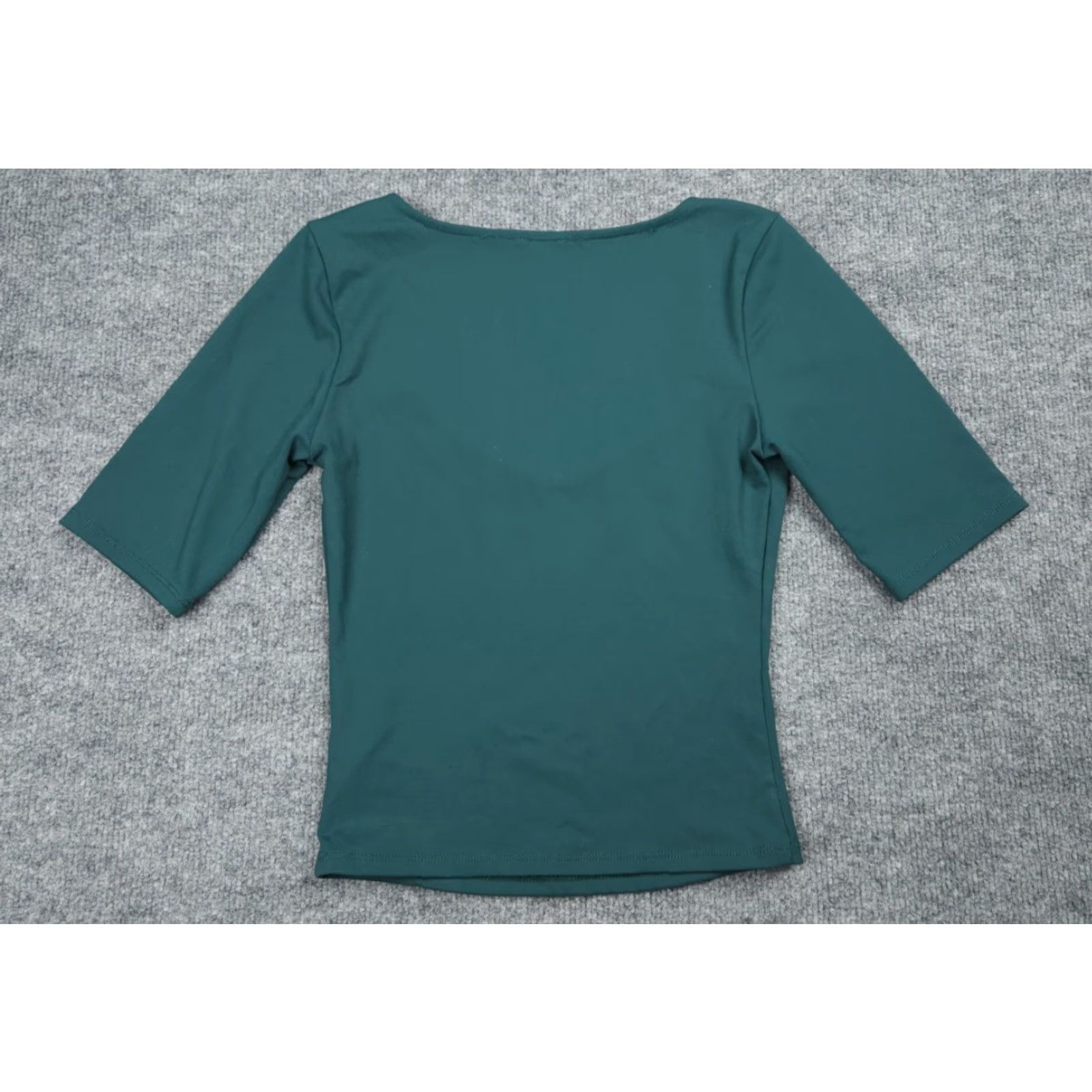 Free People Free People Shirt Top Women's XS Green Stretch V-Neck Short Sleeve Casual Slim Basic T-Shirt Women XS Green Stretch Size XS / US 0-2 / IT 36-38 - 4 Thumbnail