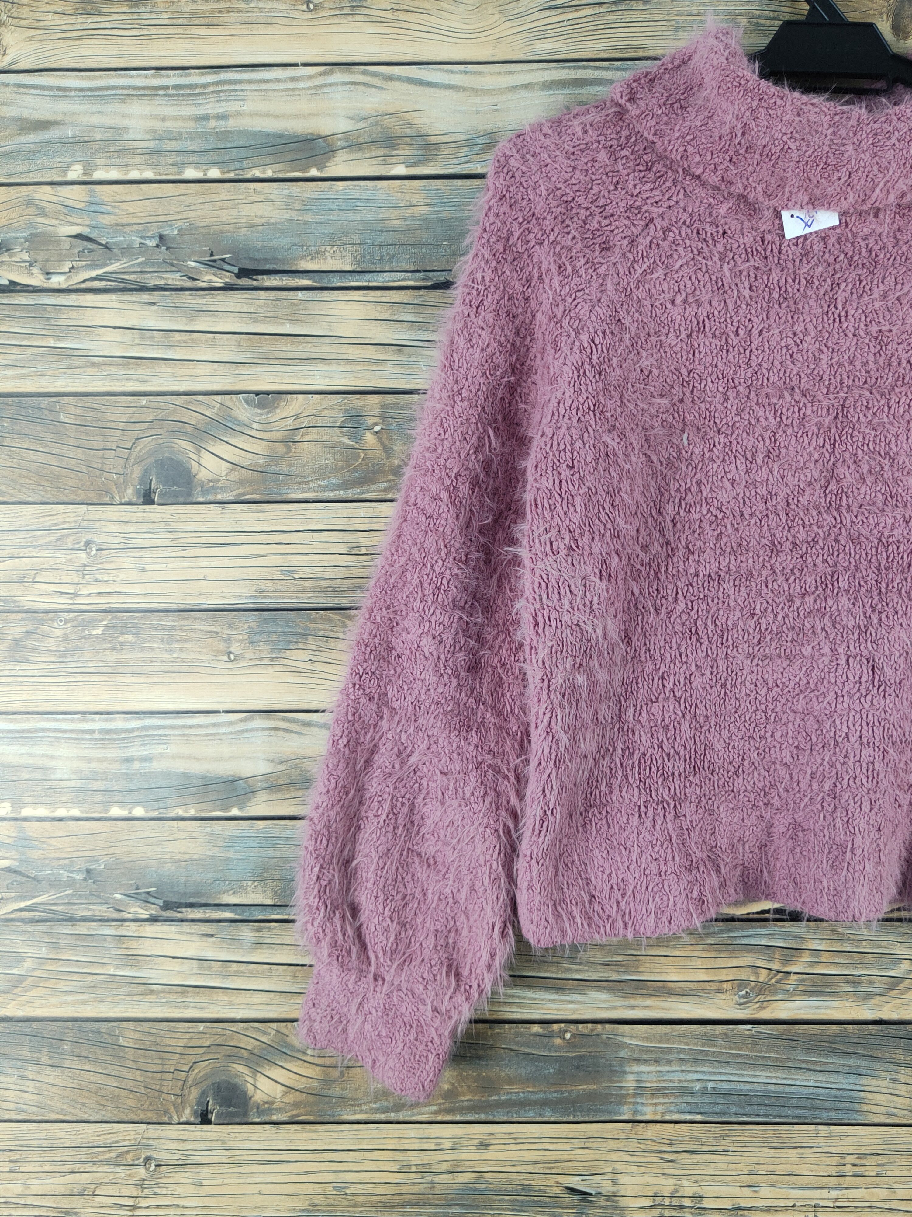 Vintage Urbanity Purple Shag Shaggy Fur Mohair Knitwear #W2127 Size M / US 6-8 / IT 42-44 - 3 Thumbnail