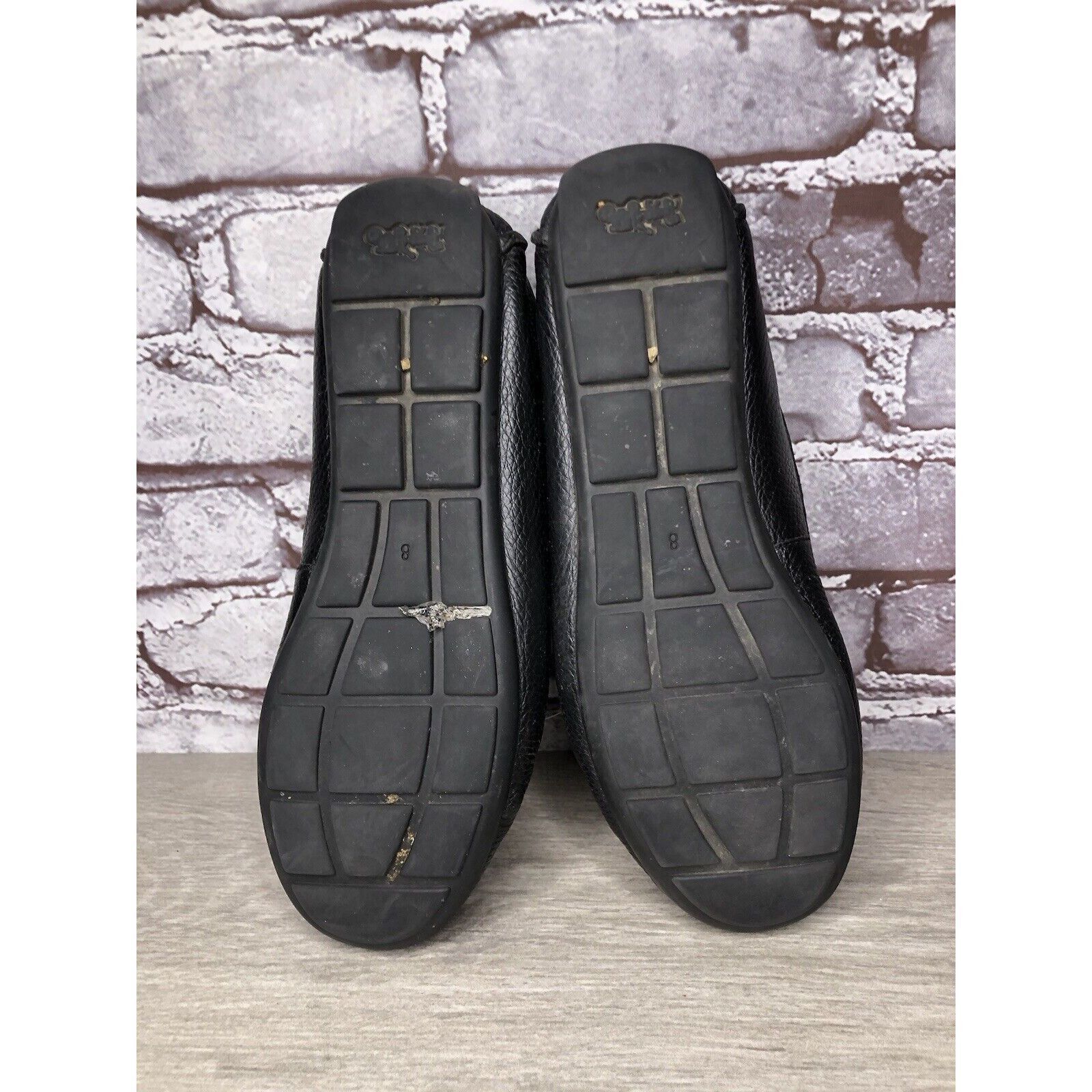Coach Coach Black Pebbled Leather Badge Moccasin Loafers Shoes Wom Size US 8.5 / IT 38.5 - 8 Thumbnail