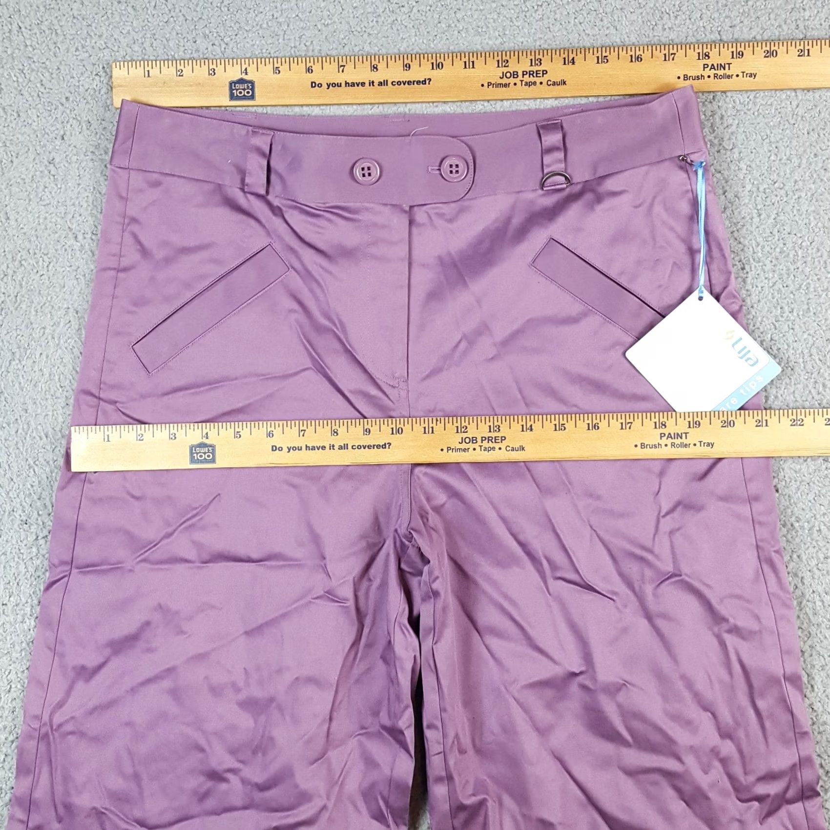 Vintage VINTAGE LIJA Purple Wide Leg Golf Shorts Women's Size 14 Retro High Waist 00s 90s Casual Summer Bohemian Athletic Fashion Golf Shorts Size 36" / US 14 / IT 50 - 5 Thumbnail