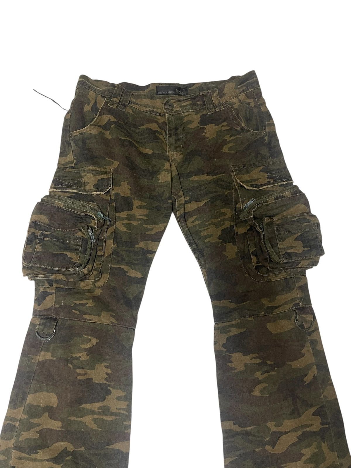 GOA RIOT FLARE INSPIRED G.O.A BOOTCUT CARGO PANTS Size US 31 - 4 Thumbnail