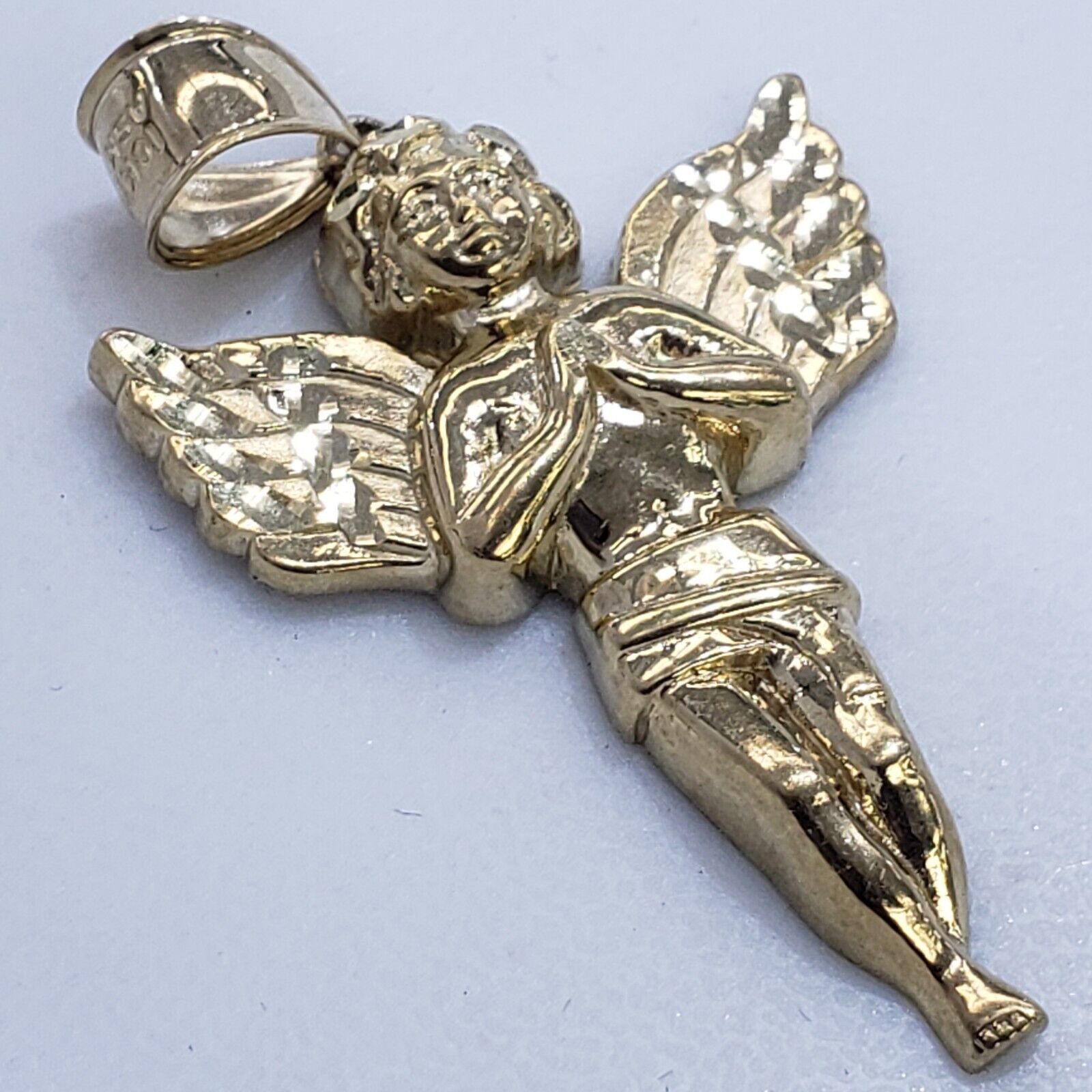 & Other Stories Big Real 10k Gold praying Angel Pendant Charm Size ONE SIZE - 2 Thumbnail