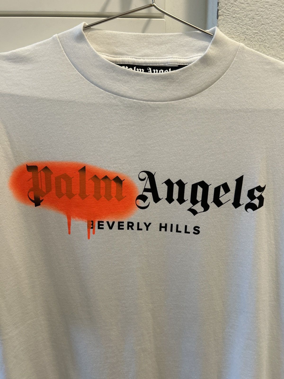 Palm Angels Palm Angels Beverly Hills Orange Spray Tee $285 Size US M / EU 48-50 / 2 - 2 Thumbnail